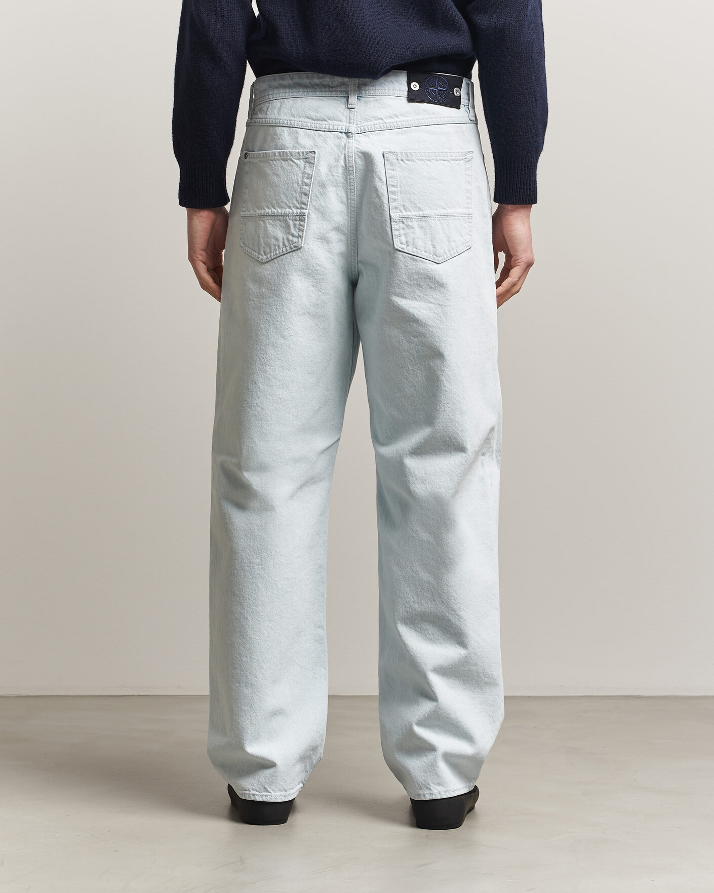 Uomini | Jeans | Stone Island | Loose Fit Denim Jeans Blue Extra Bleach