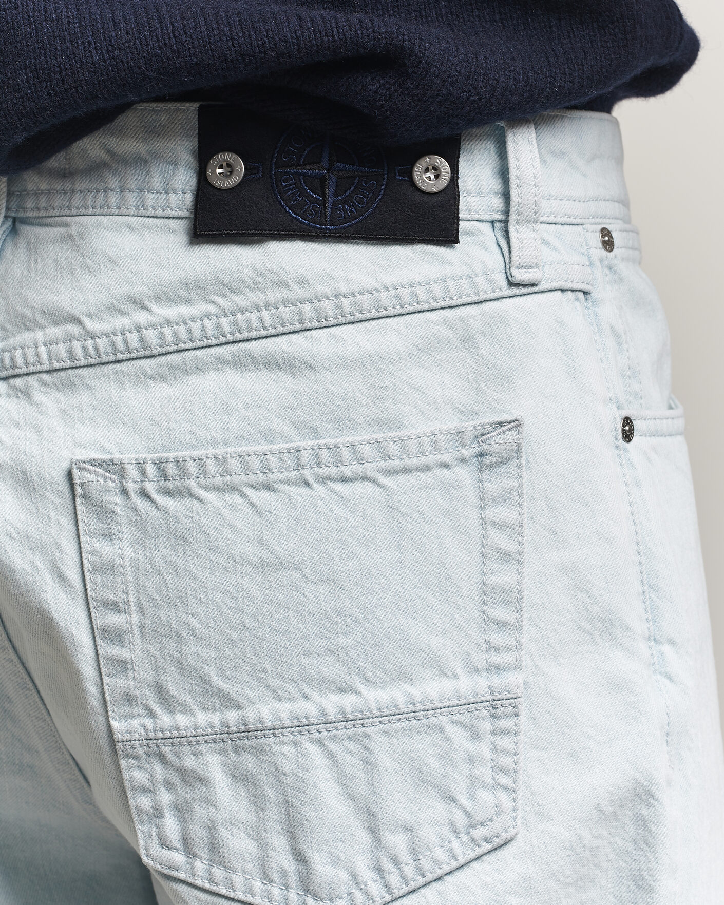 Uomini | Camicie | Stone Island | Loose Fit Denim Jeans Blue Extra Bleach