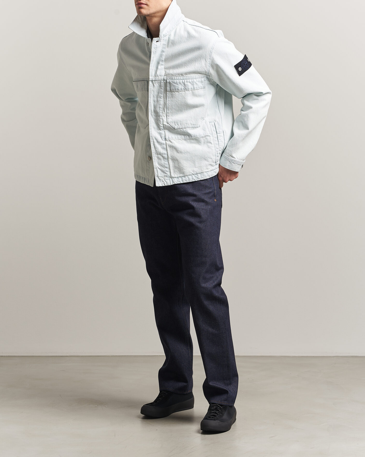 Uomini | Pantaloni | Stone Island | Straight Fit Jeans Blue Raw