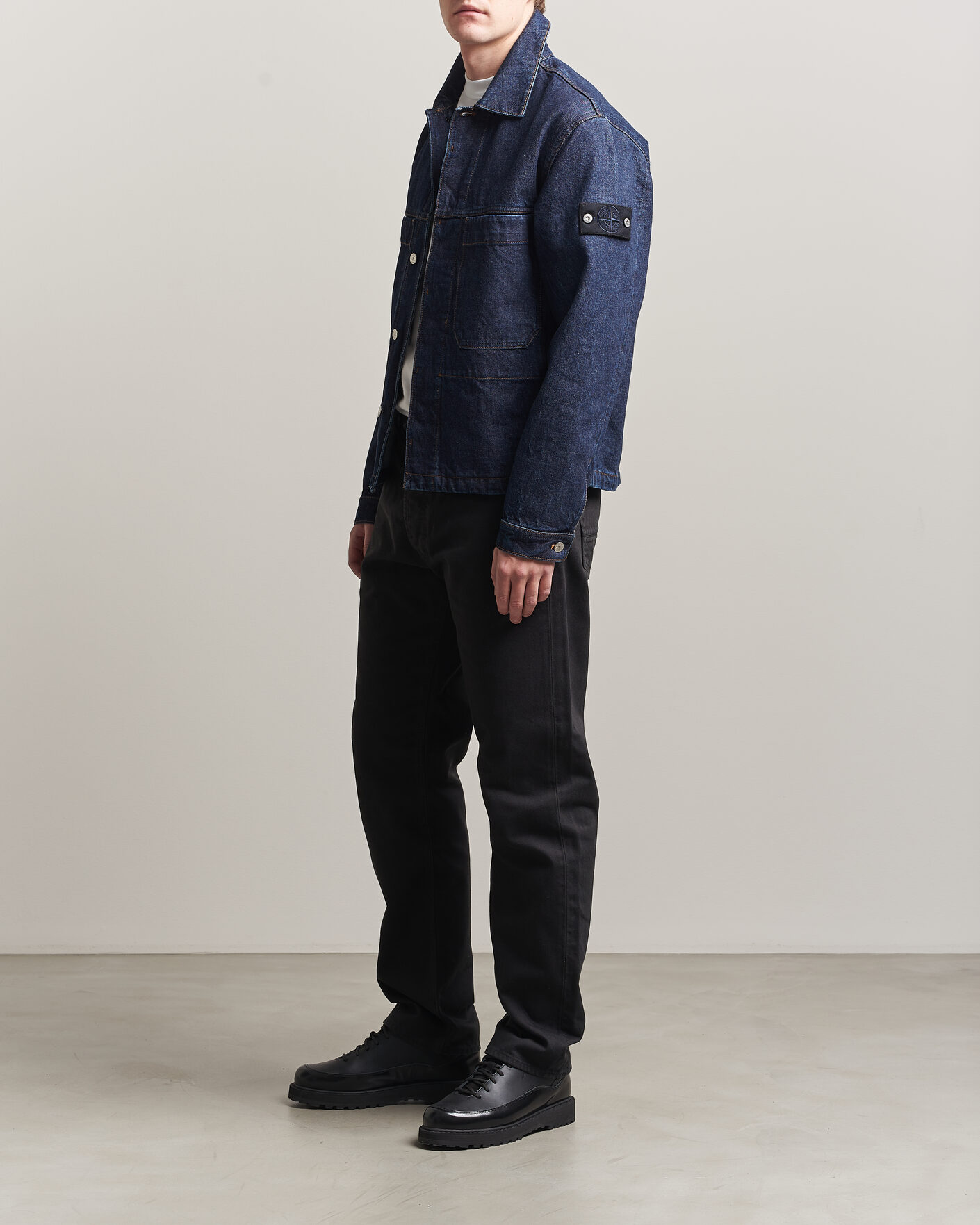 Uomini | Pantaloni | Stone Island | Straight Fit Denim Jeans Black