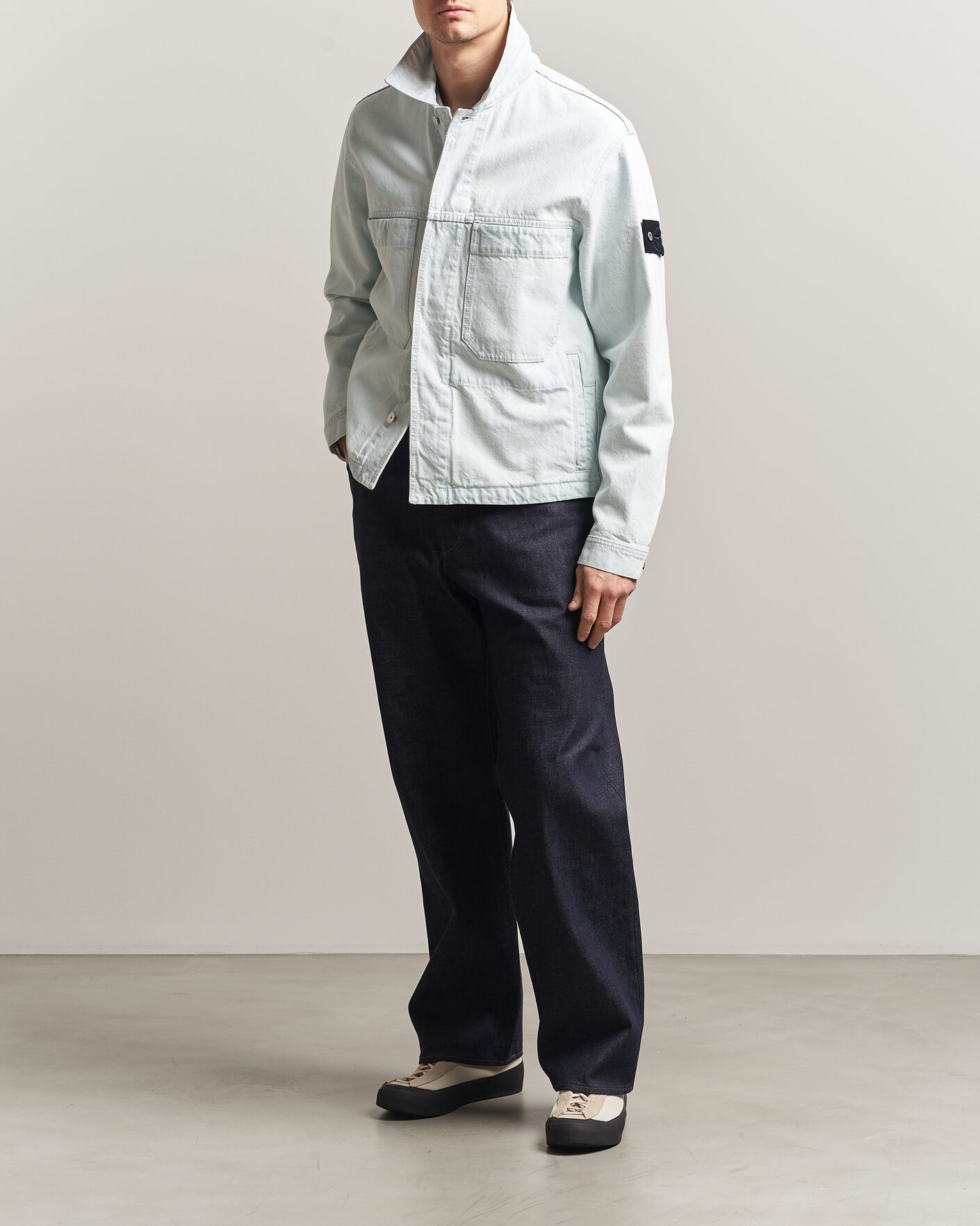 Uomini | Jeans | Stone Island | Loose Fit Denim Jeans Blue Raw