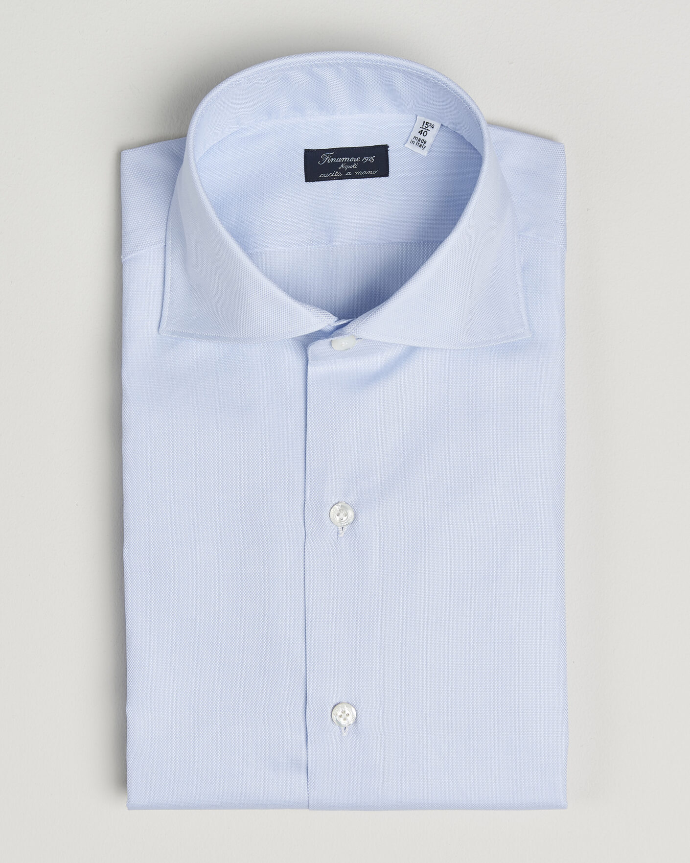 Uomini | Camicie | Finamore Napoli | Milano Slim Royal Oxford Dress Shirt Light Blue