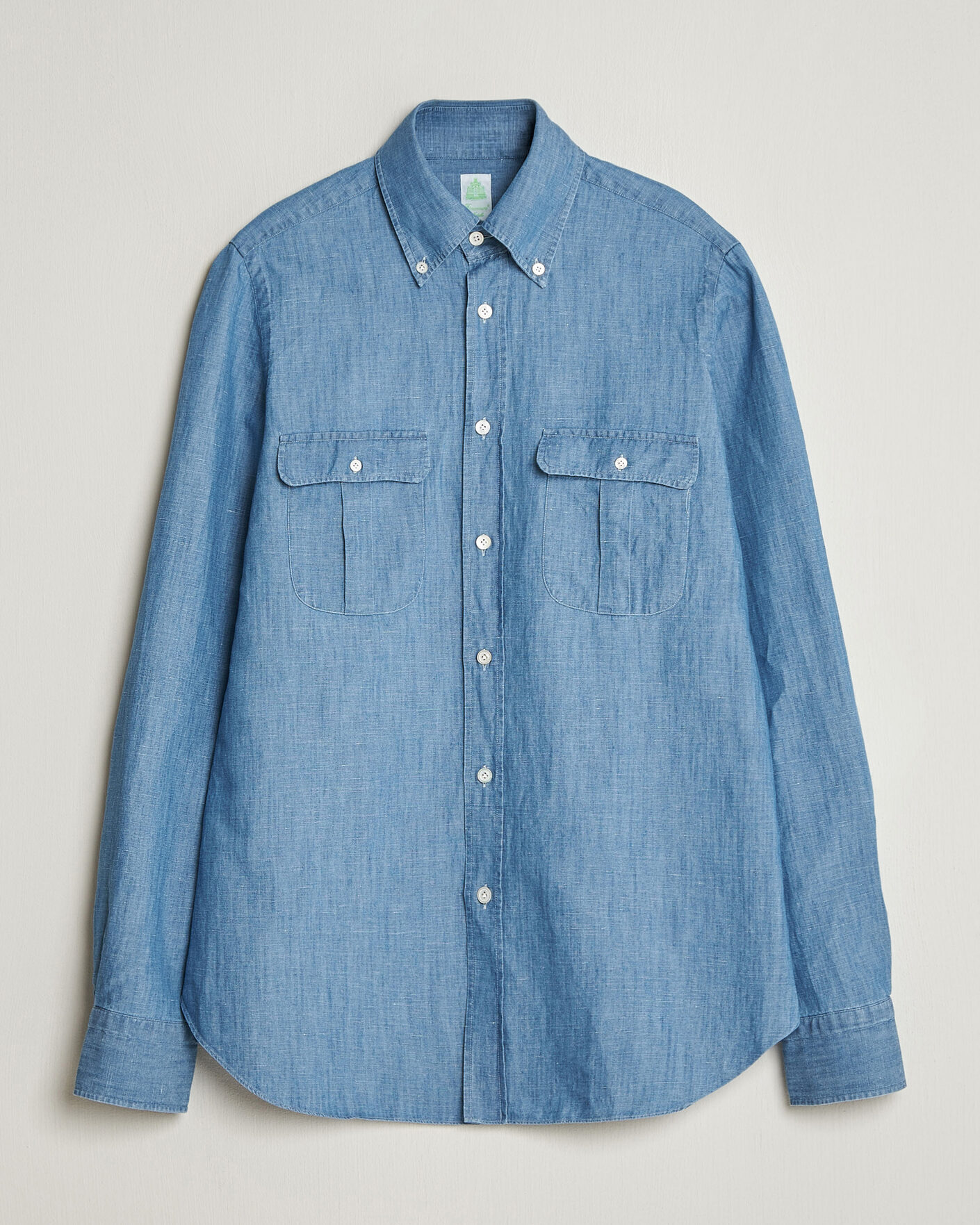 Uomini | Camicie | Finamore Napoli | Double Pocket Overshirt Light Blue