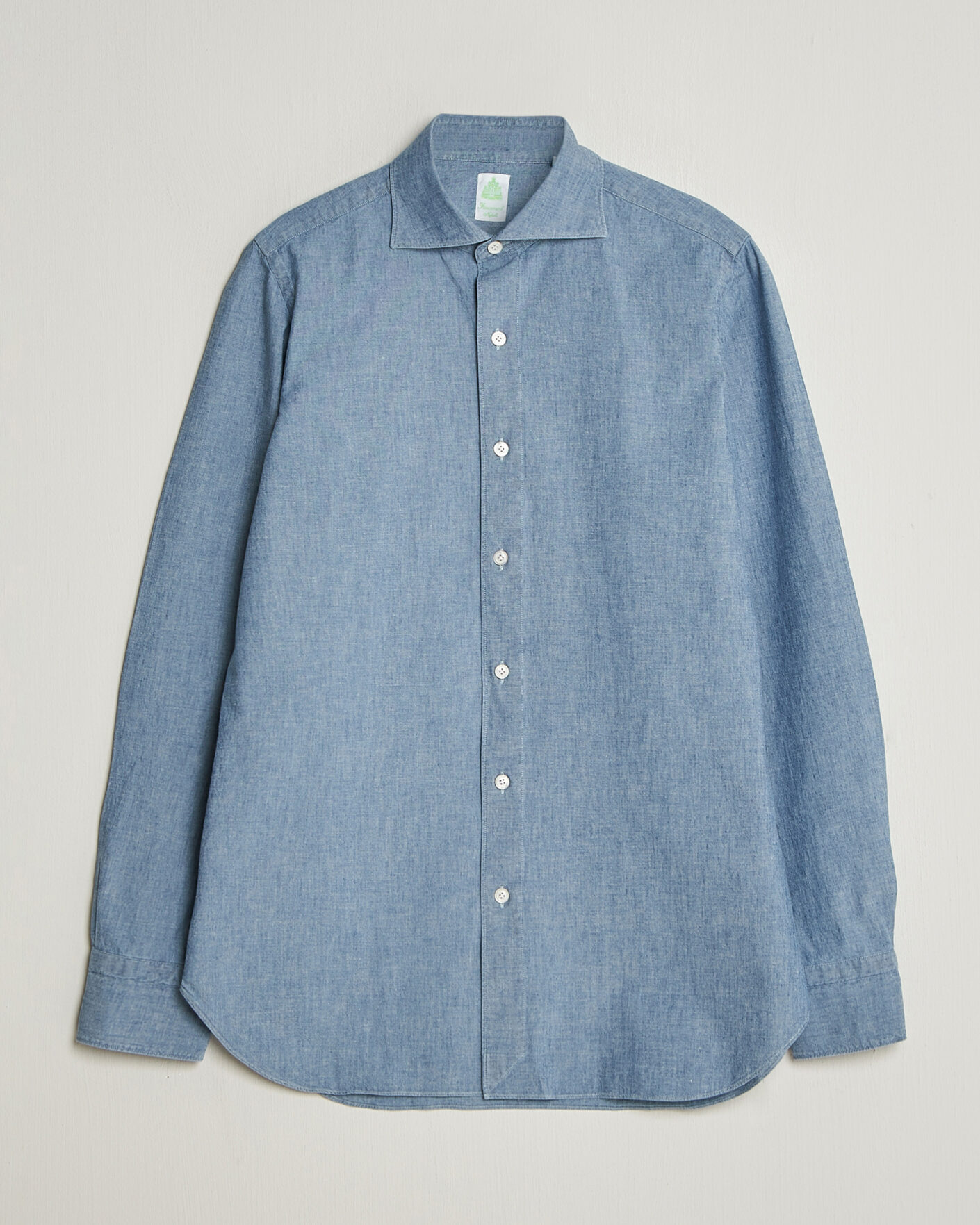 Uomini | Camicie | Finamore Napoli | Gaeta Chambray Shirt Light Blue