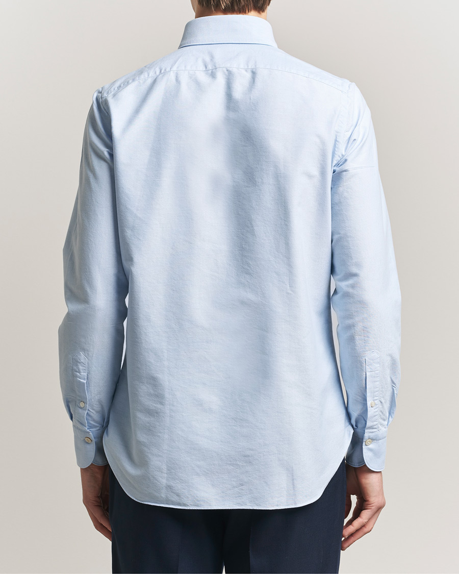 Uomini | Camicie | Finamore Napoli | Gaeta Oxford Button Down Shirt Light Blue