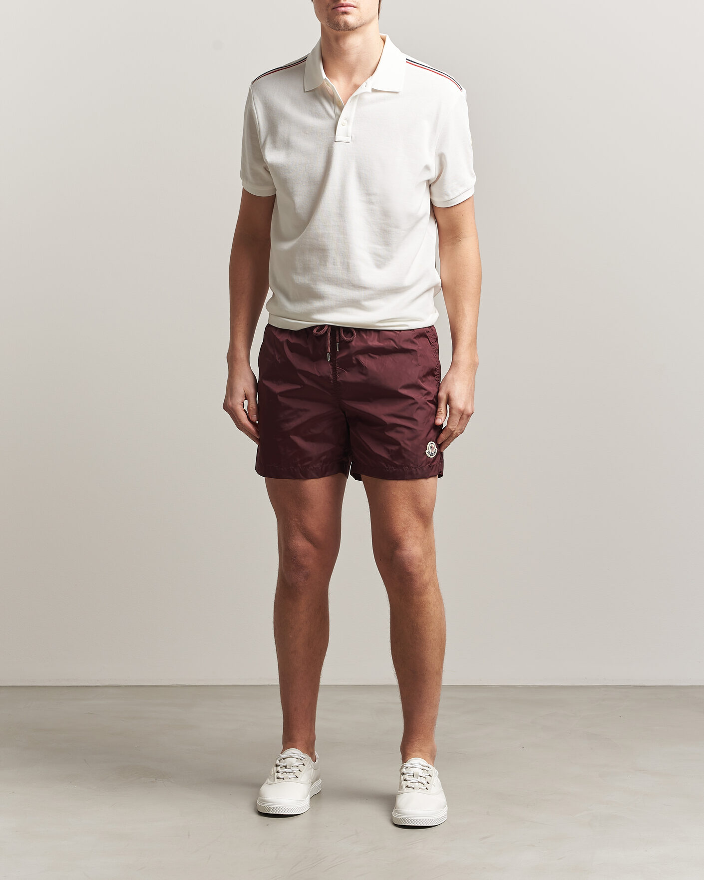 Uomini | Costumi da bagno | Moncler | Nylon Swim Shorts Burgundy