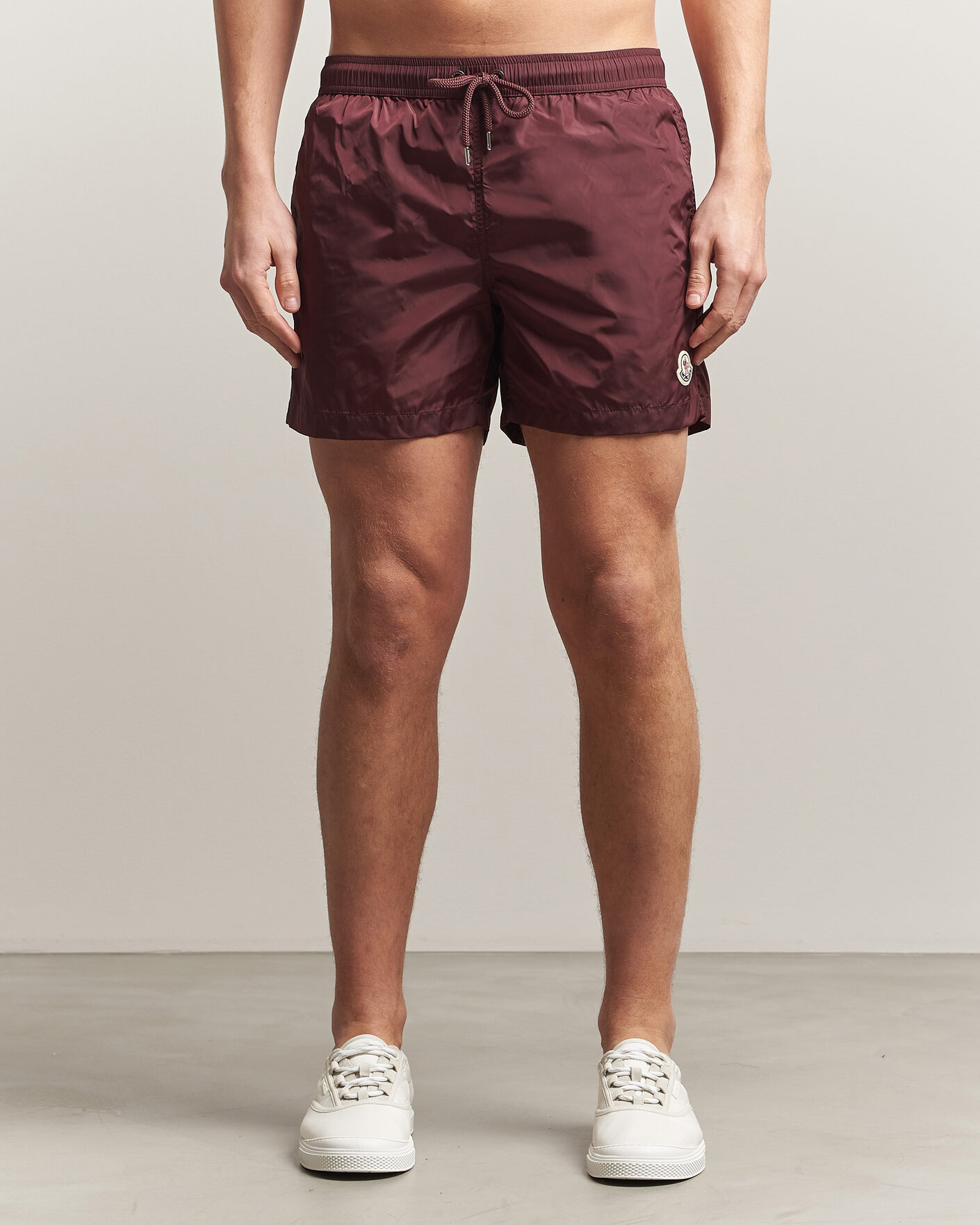 Uomini | Costumi da bagno | Moncler | Nylon Swim Shorts Burgundy