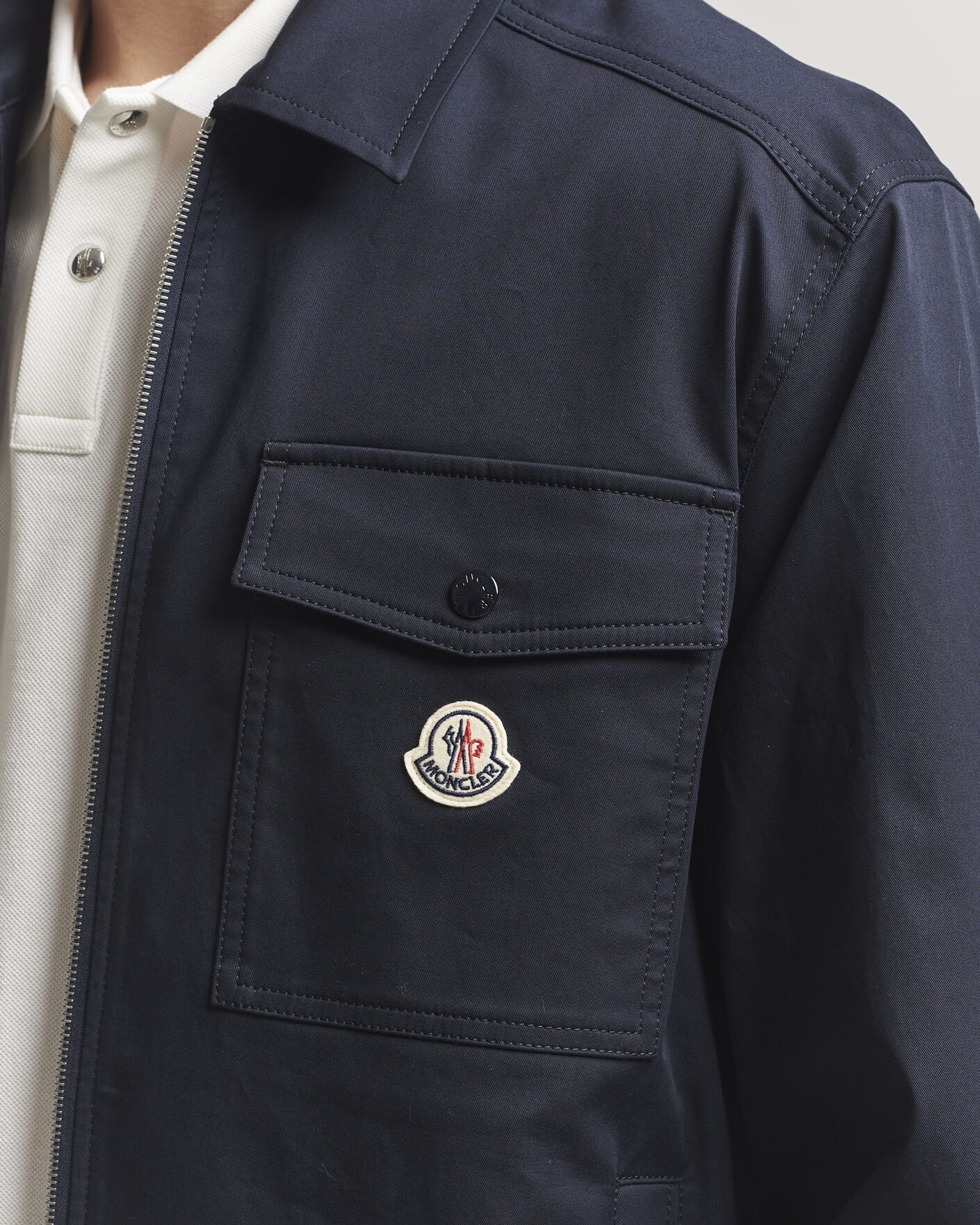 Uomini | Camicie | Moncler | Zip Overshirt Navy