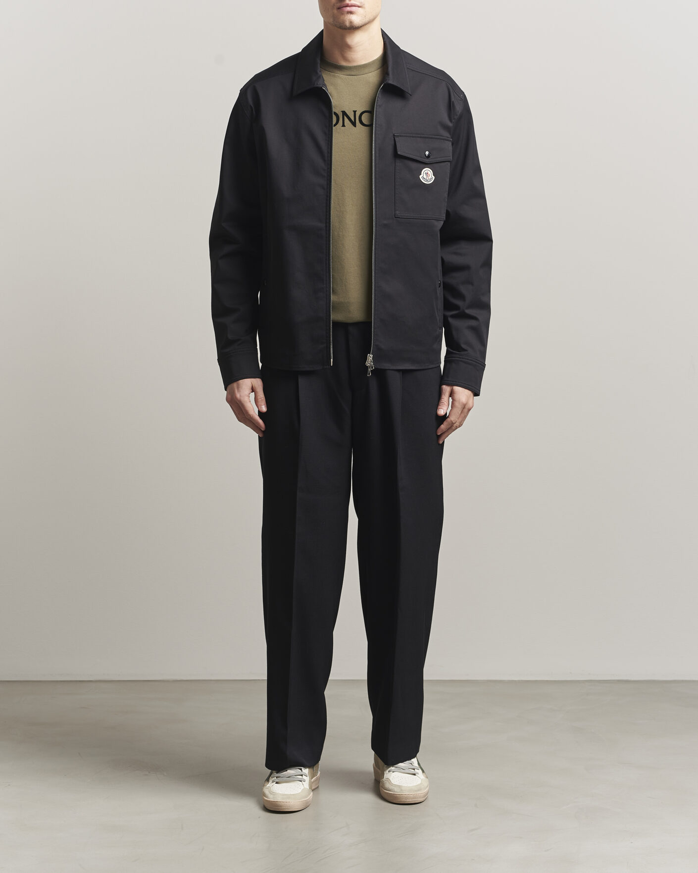 Uomini | Camicie | Moncler | Zip Overshirt Black