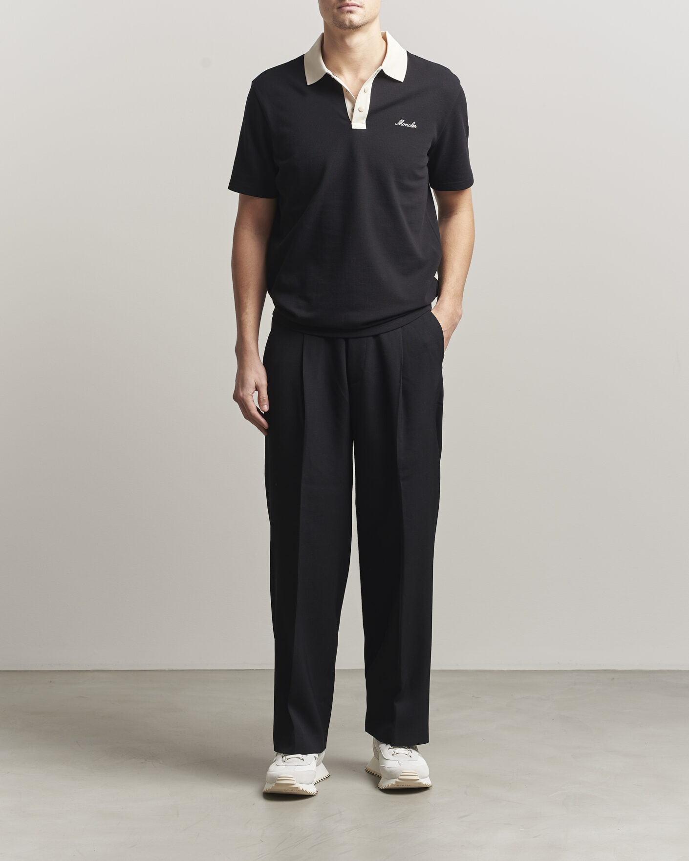 Uomini | Polo | Moncler | Signature Logo Polo Black