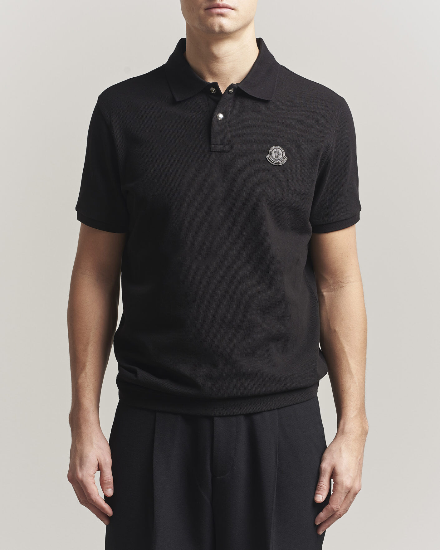 Uomini | Polo | Moncler | Luxury Logo Polo Black