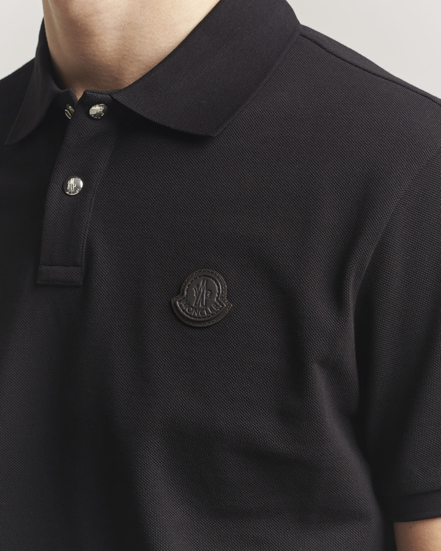 Uomini | Polo | Moncler | Luxury Logo Polo Black