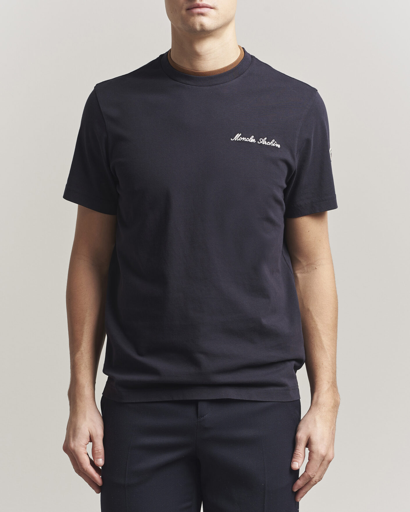 Uomini | T-shirt | Moncler | Signature Logo T-Shirt Navy
