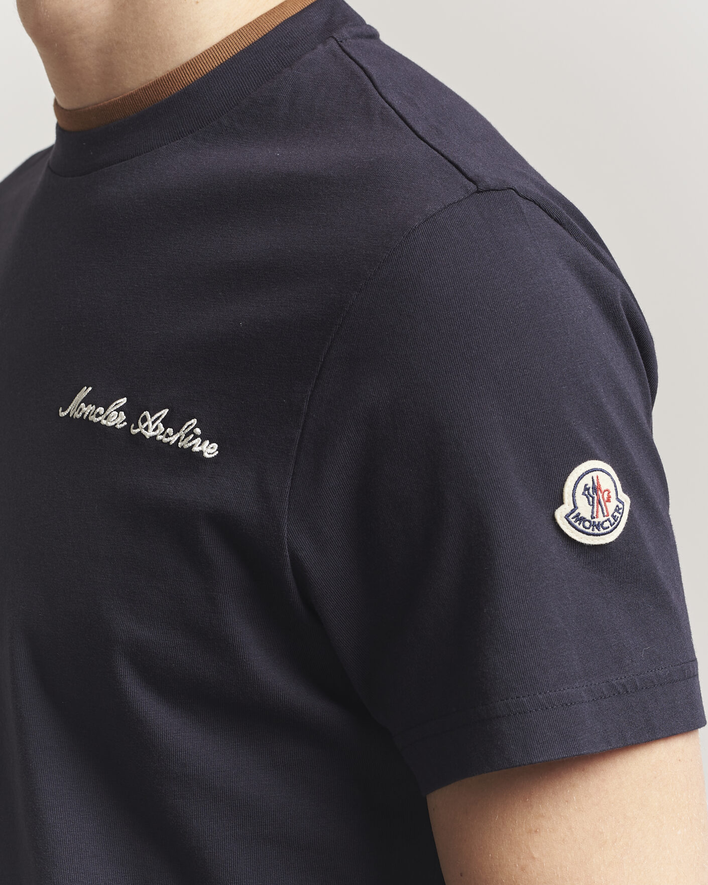 Uomini | T-shirt | Moncler | Signature Logo T-Shirt Navy
