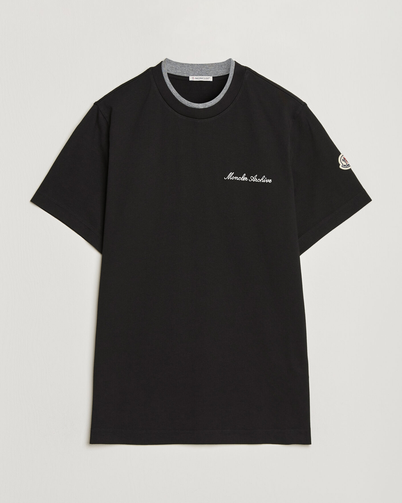 Uomini | T-shirt | Moncler | Signature Logo T-Shirt Black