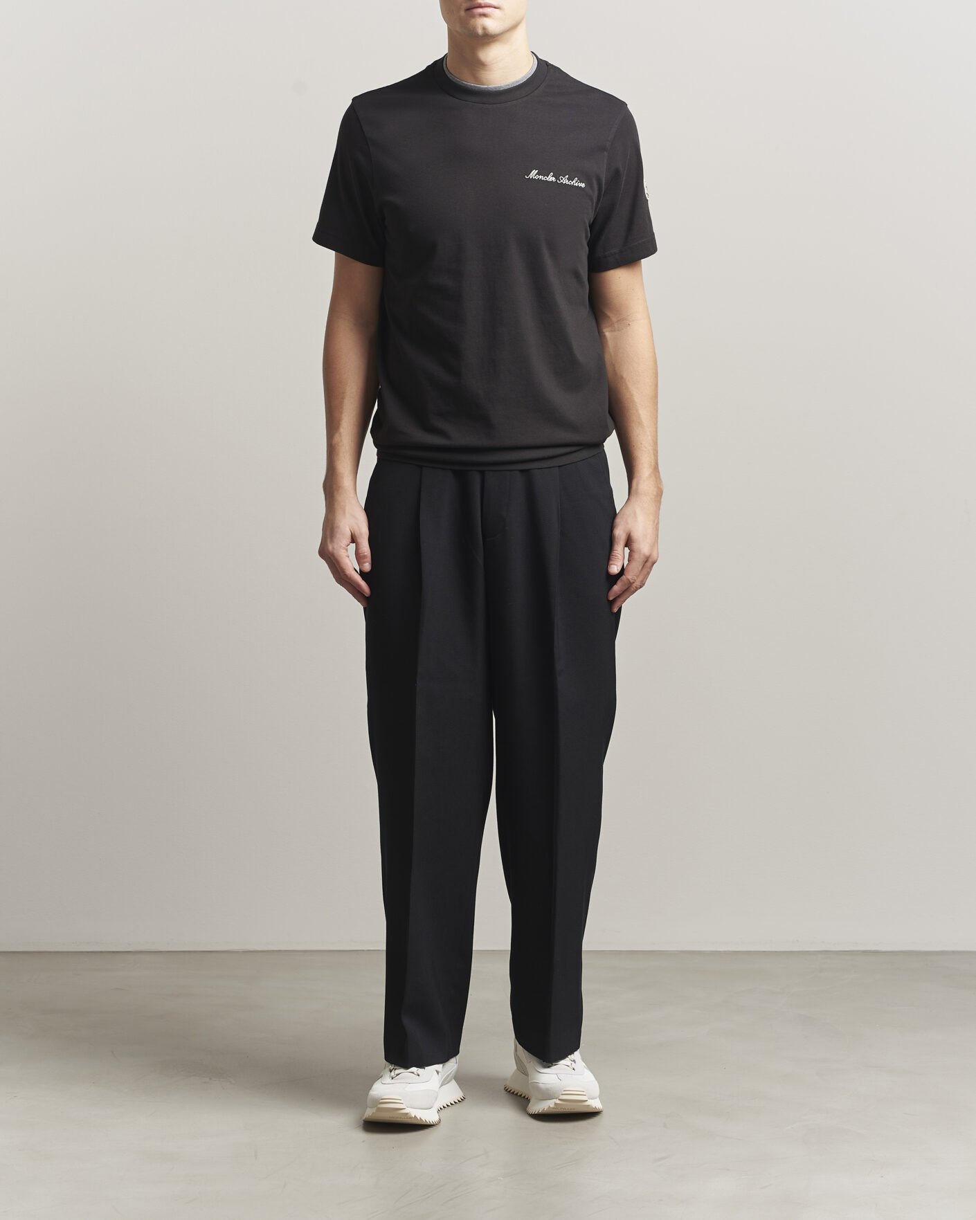 Uomini | T-shirt | Moncler | Signature Logo T-Shirt Black