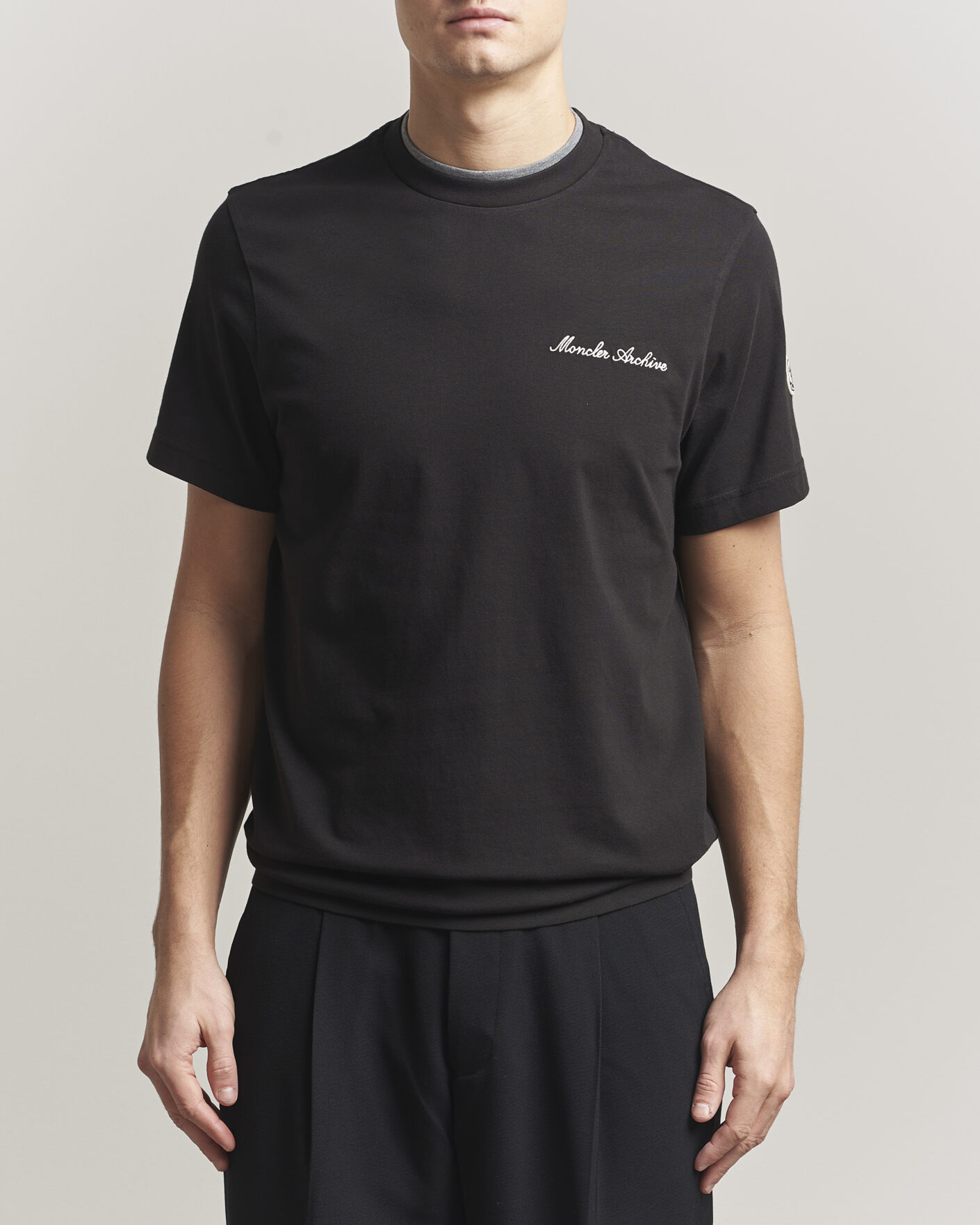 Uomini | T-shirt | Moncler | Signature Logo T-Shirt Black