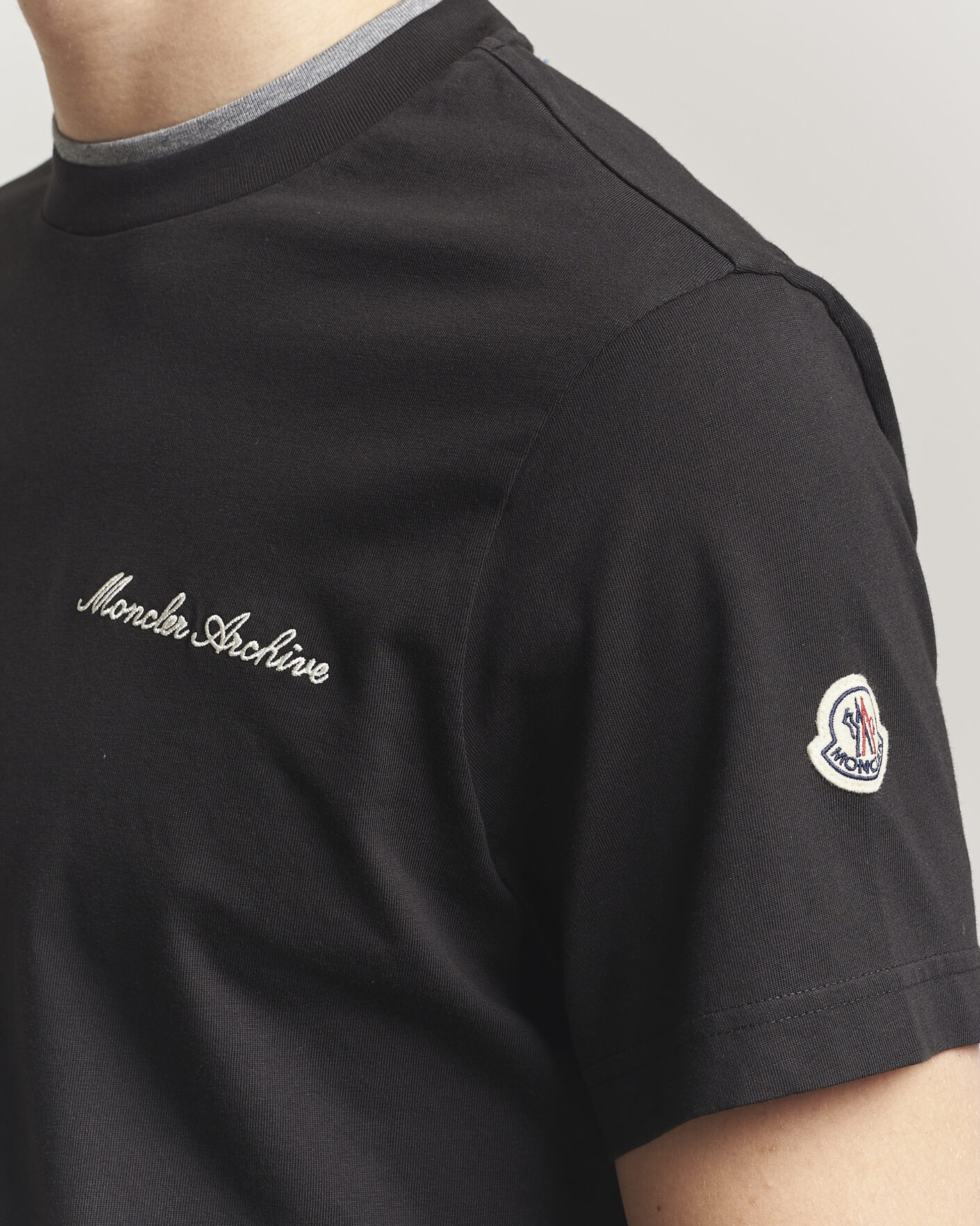 Uomini | T-shirt | Moncler | Signature Logo T-Shirt Black