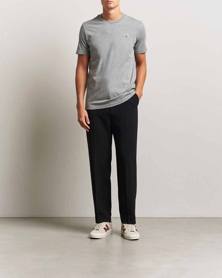 Uomini | T-shirt | Moncler | 3-Pack Logo T-Shirts Black/White/Grey