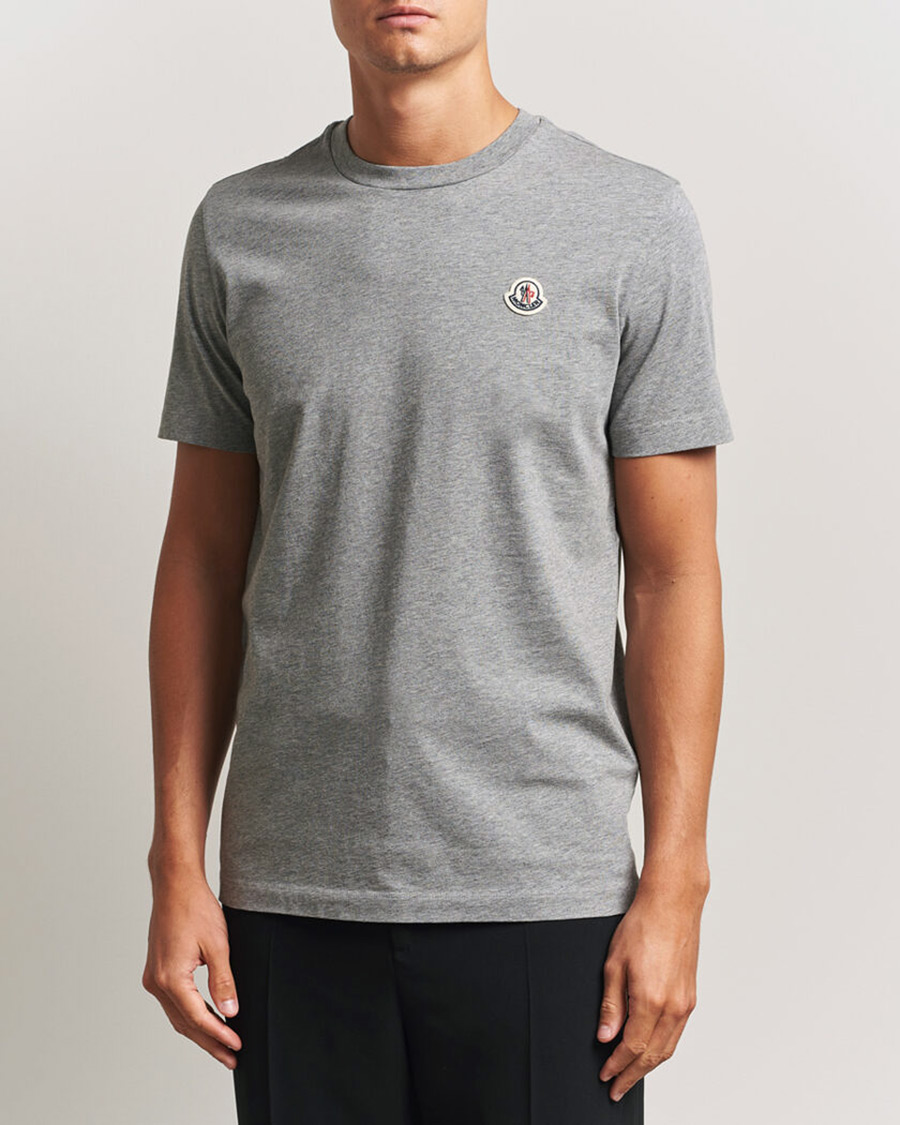 Uomini | T-shirt | Moncler | 3-Pack Logo T-Shirts Black/White/Grey