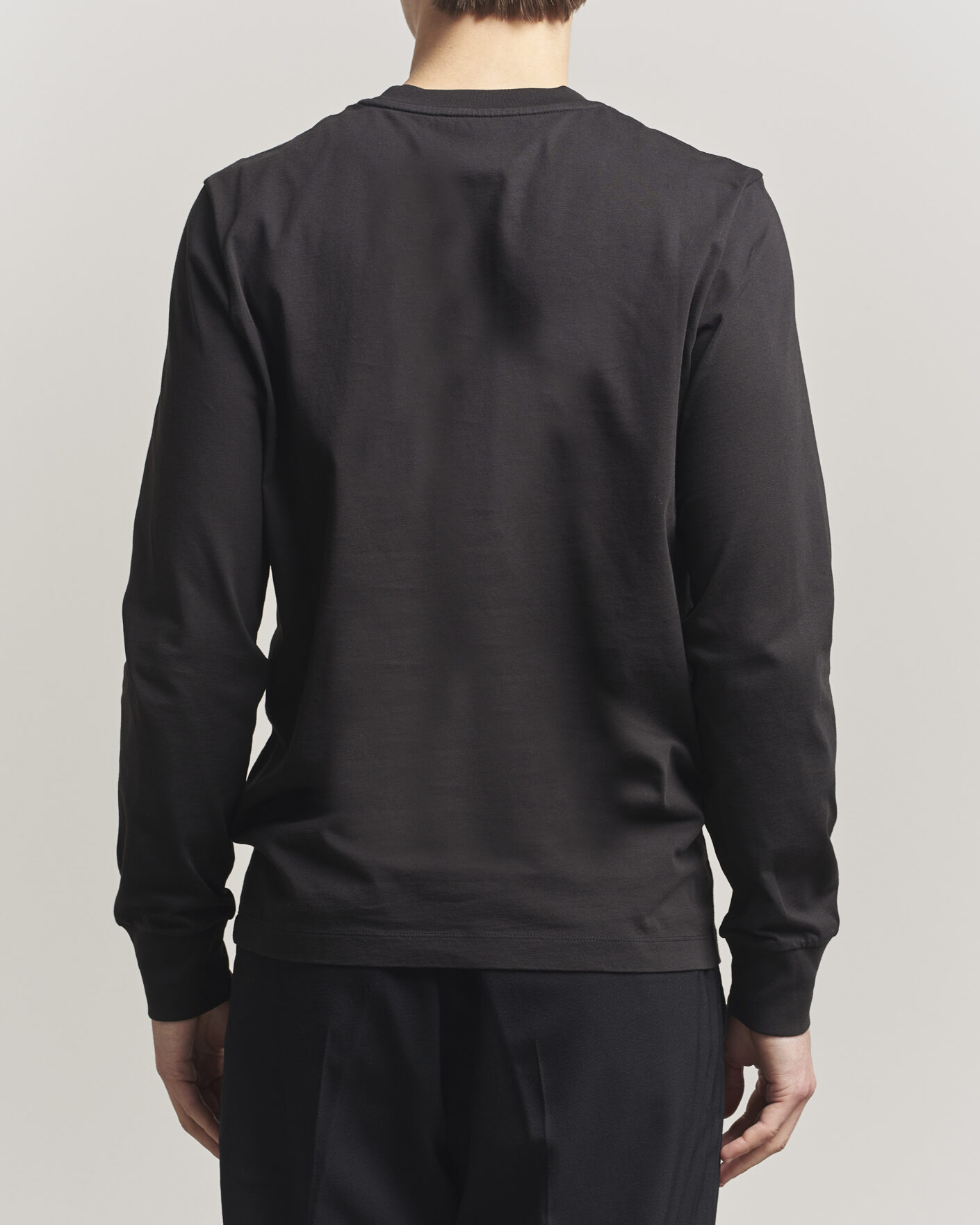 Uomini | T-shirt | Moncler | Lettering Logo Long Sleeve T-Shirt Black