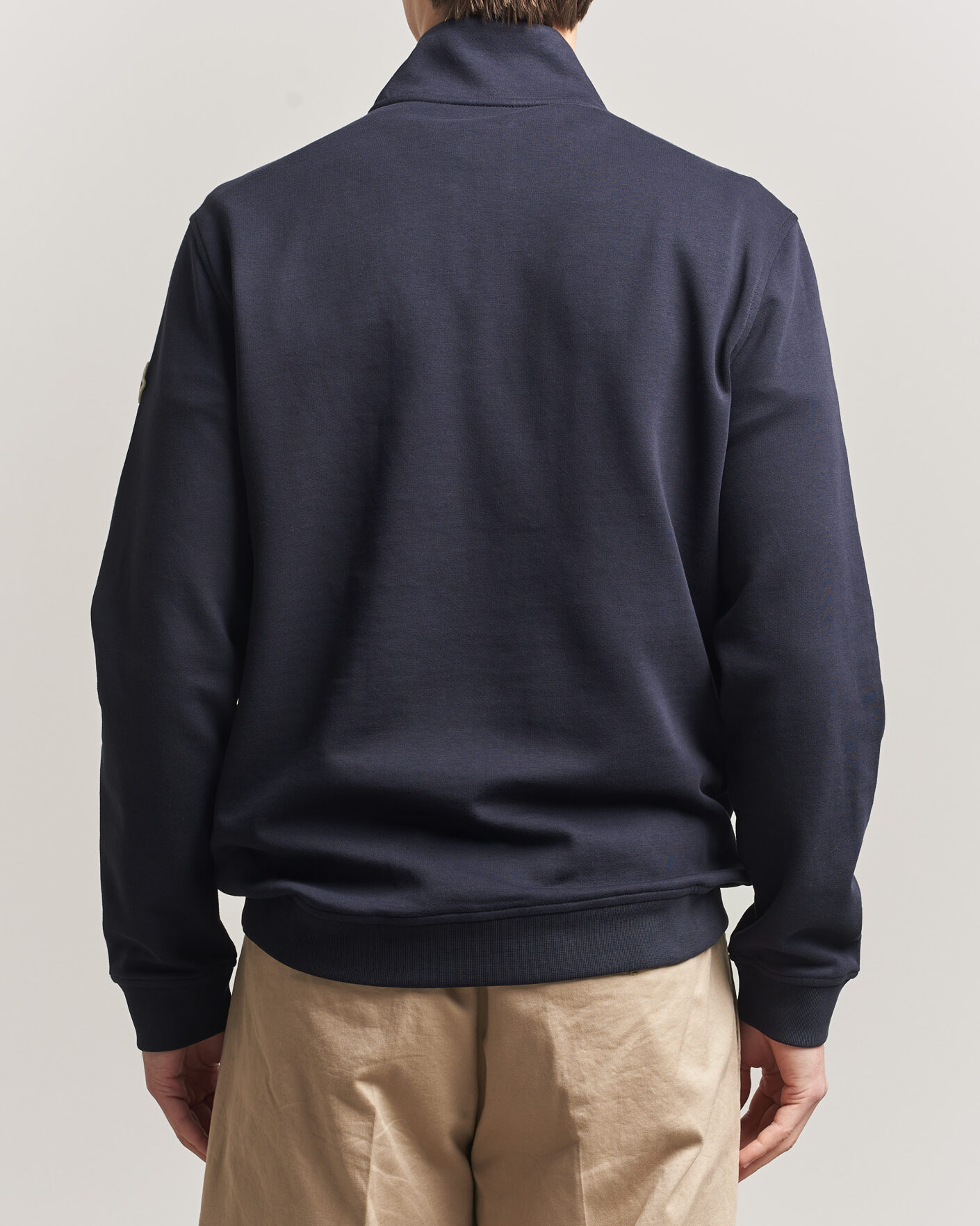 Uomini | Maglieria | Moncler | Signature Logo Half Zip Navy