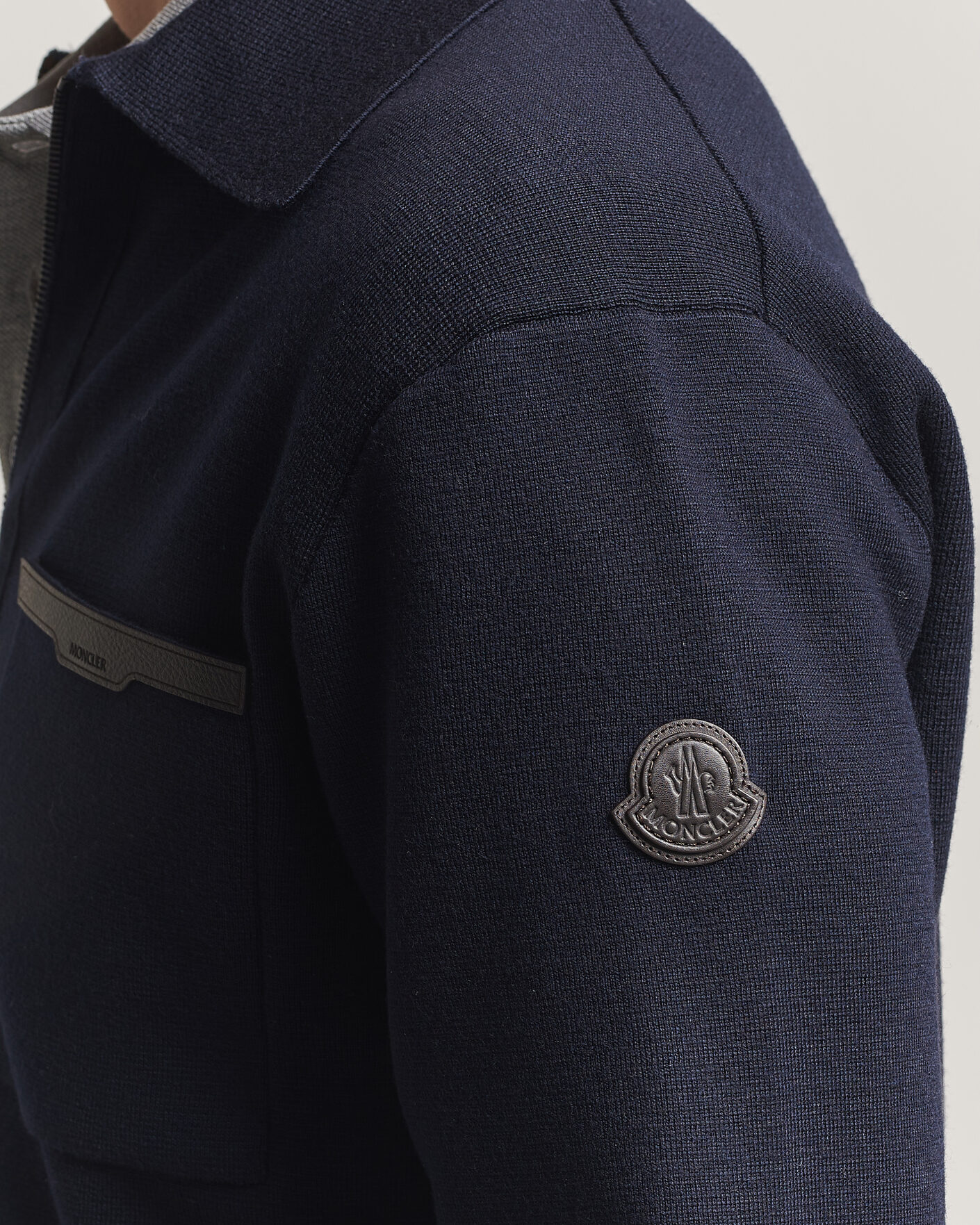 Uomini | Maglieria | Moncler | Zip Wool Cardigan Navy