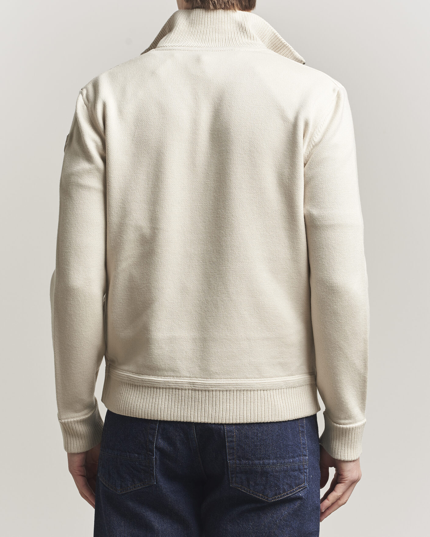 Uomini | Giacche | Moncler | Luxury Hybrid Zip Cardigan Off White