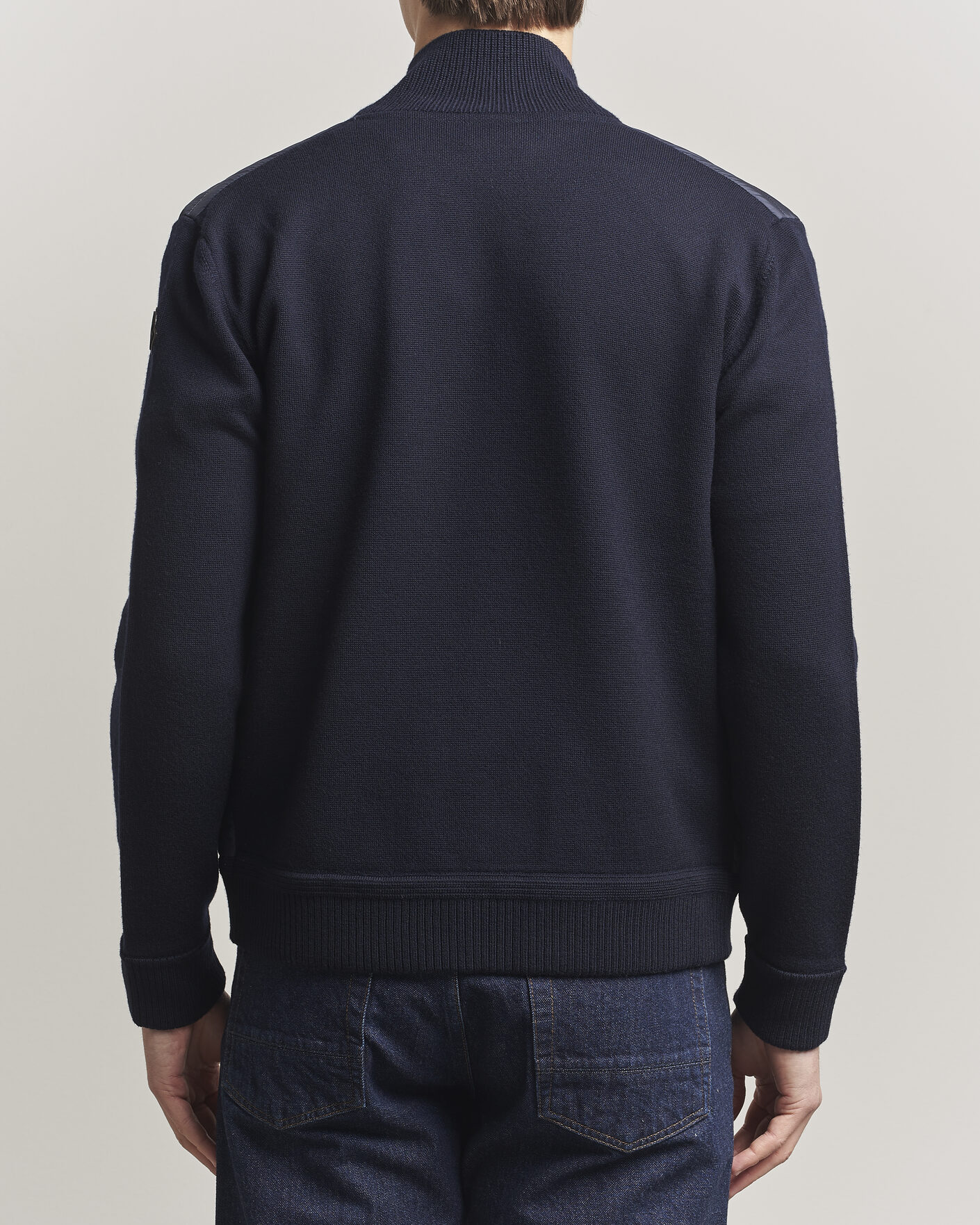 Uomini | Giacche | Moncler | Luxury Hybrid Zip Cardigan Navy
