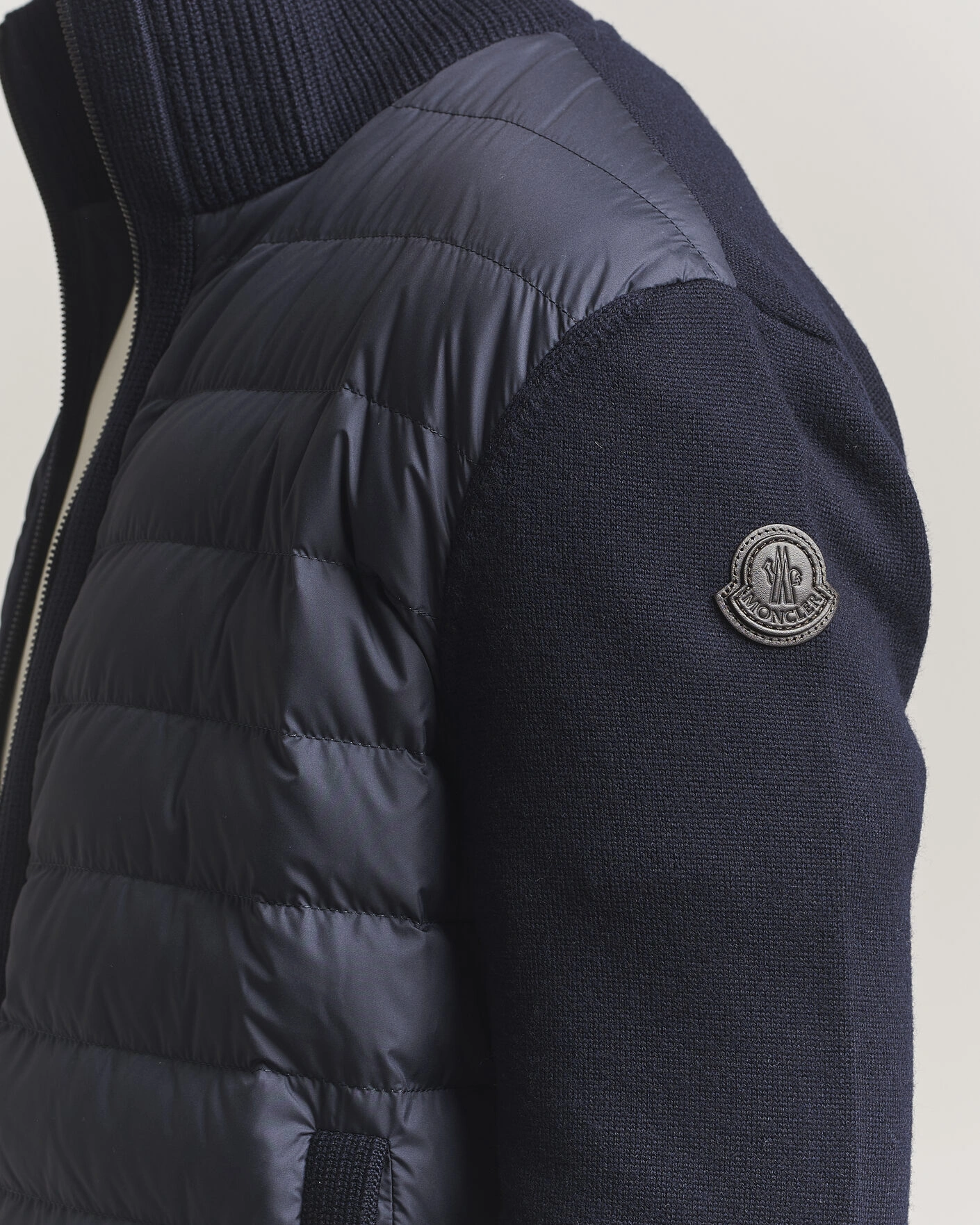 Uomini | Giacche | Moncler | Luxury Hybrid Zip Cardigan Navy