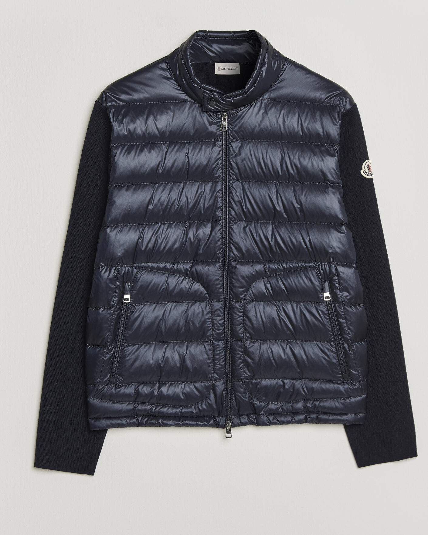 Uomini | Giacche | Moncler | Hybrid Laque Zip Cardigan Navy