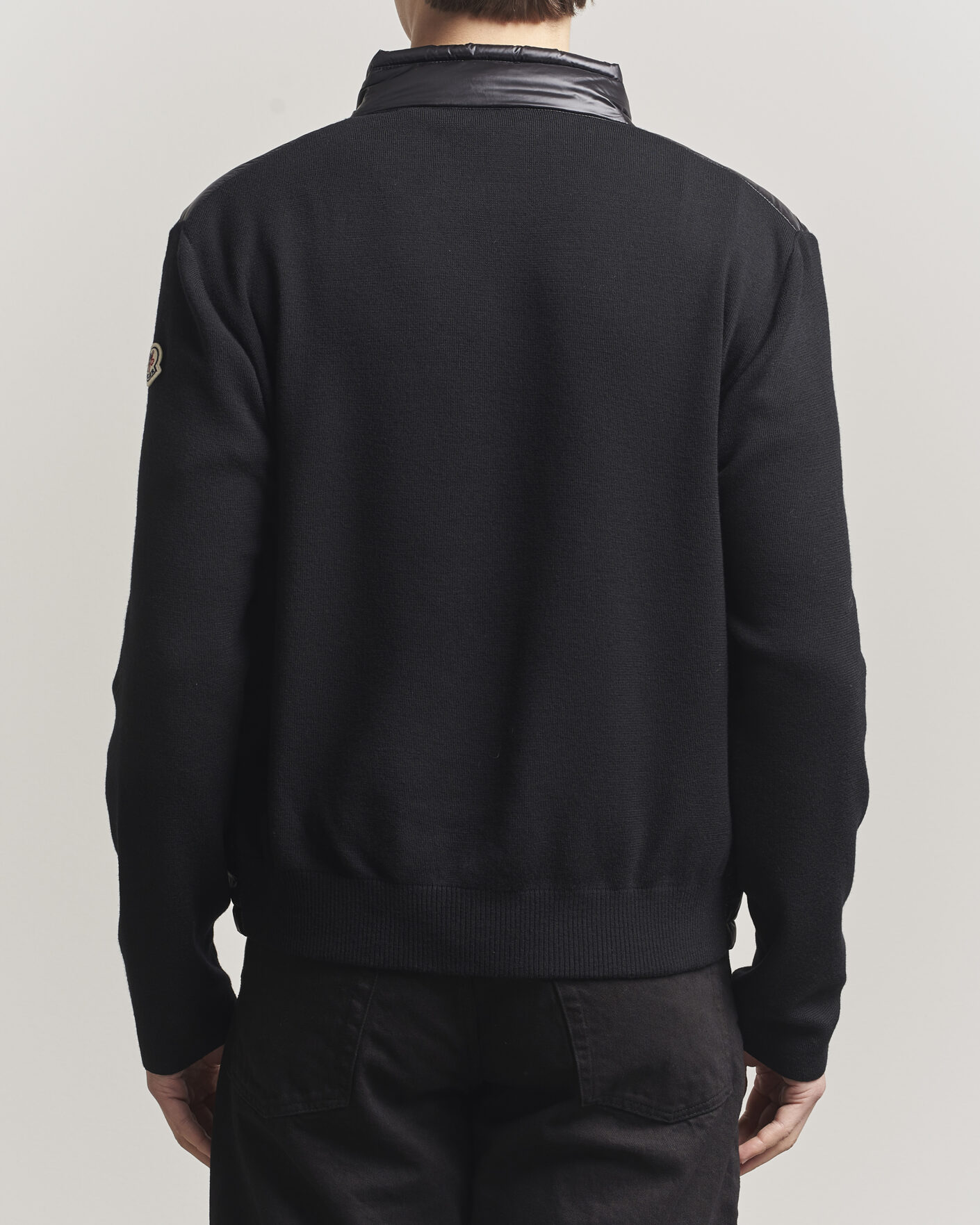 Uomini | Giacche | Moncler | Hybrid Laque Zip Cardigan Black