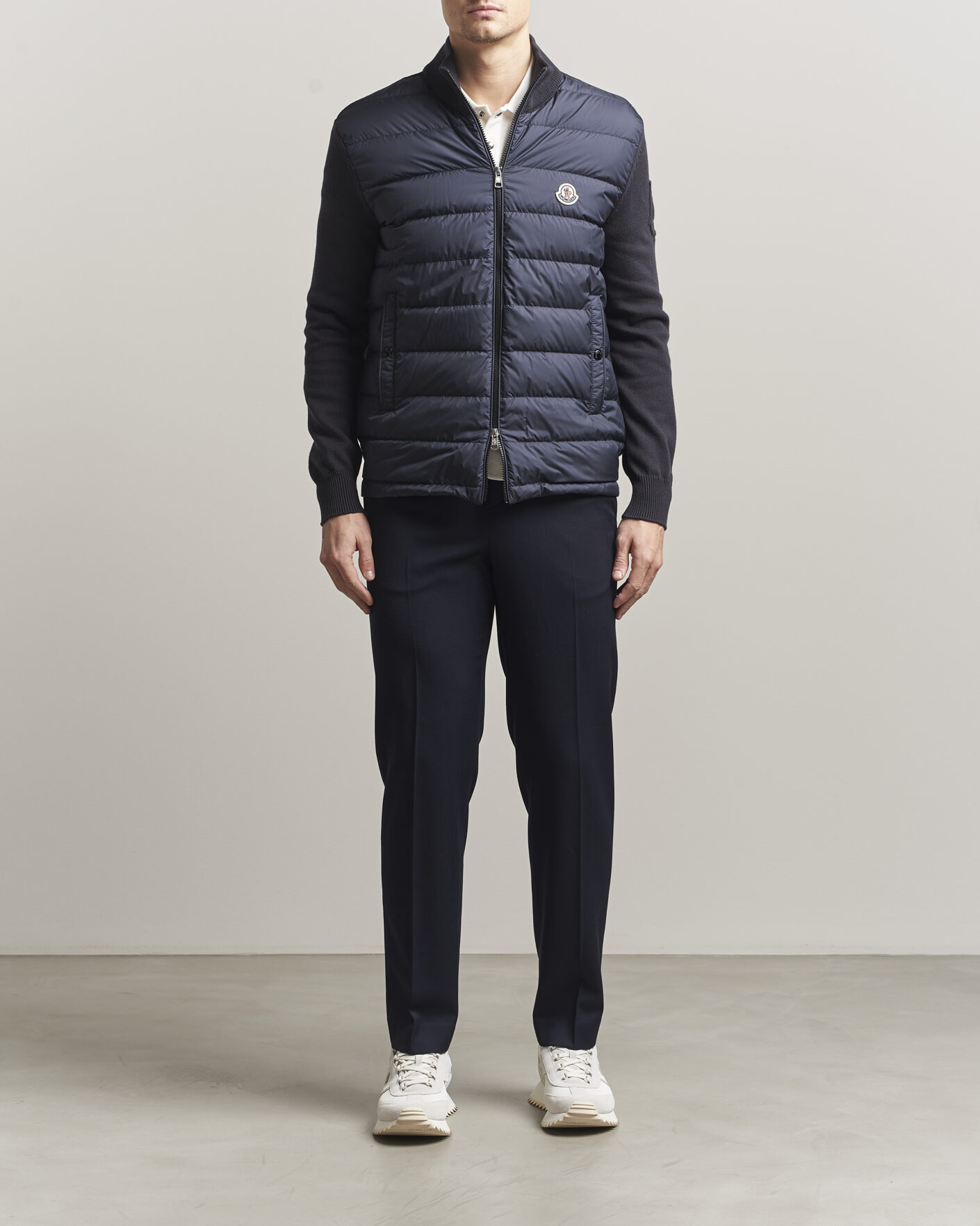 Uomini | Giacche | Moncler | Hybrid Zip Cardigan Navy