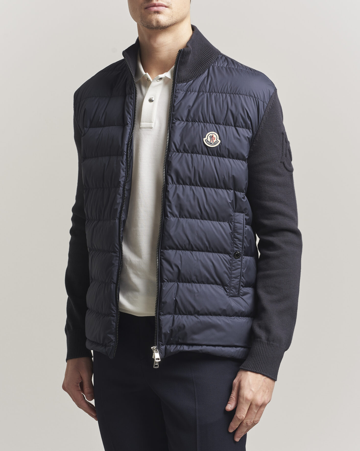 Uomini | Giacche | Moncler | Hybrid Zip Cardigan Navy