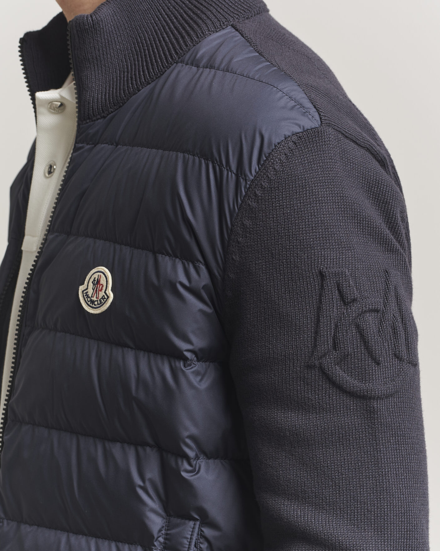 Uomini | Giacche | Moncler | Hybrid Zip Cardigan Navy