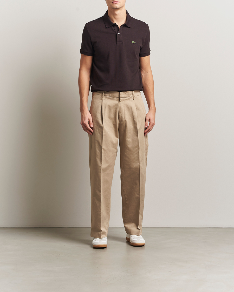 Uomini | Polo | Lacoste | Slim Fit Polo Piké Buffle Brown