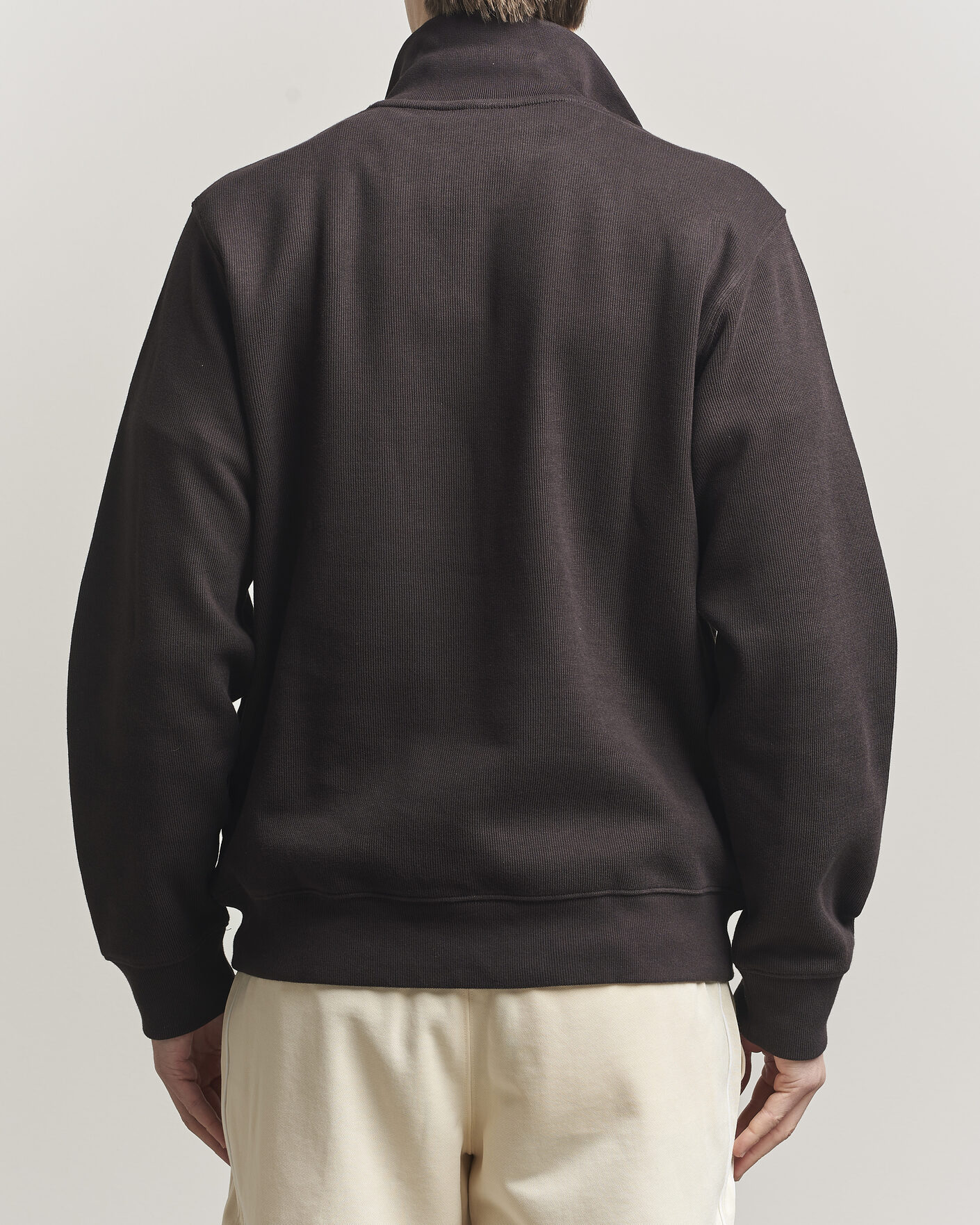 Uomini | Maglieria | Lacoste | Rib Interlock Half Zip Buffle Brown