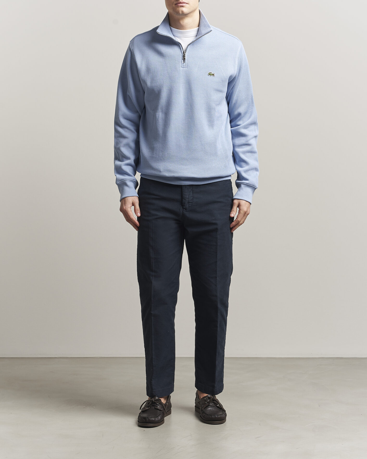 Uomini | Maglieria | Lacoste | Rib Interlock Half Zip Aphylla Blue