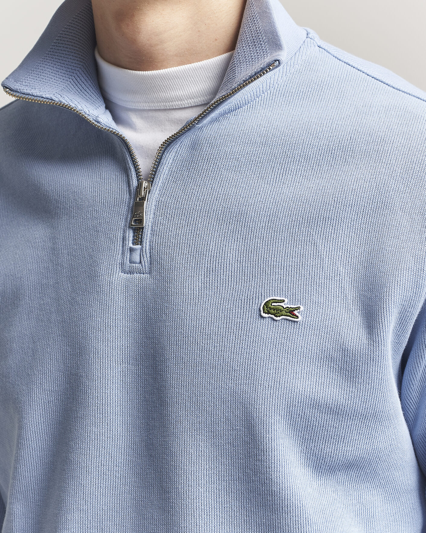 Uomini | Maglieria | Lacoste | Rib Interlock Half Zip Aphylla Blue