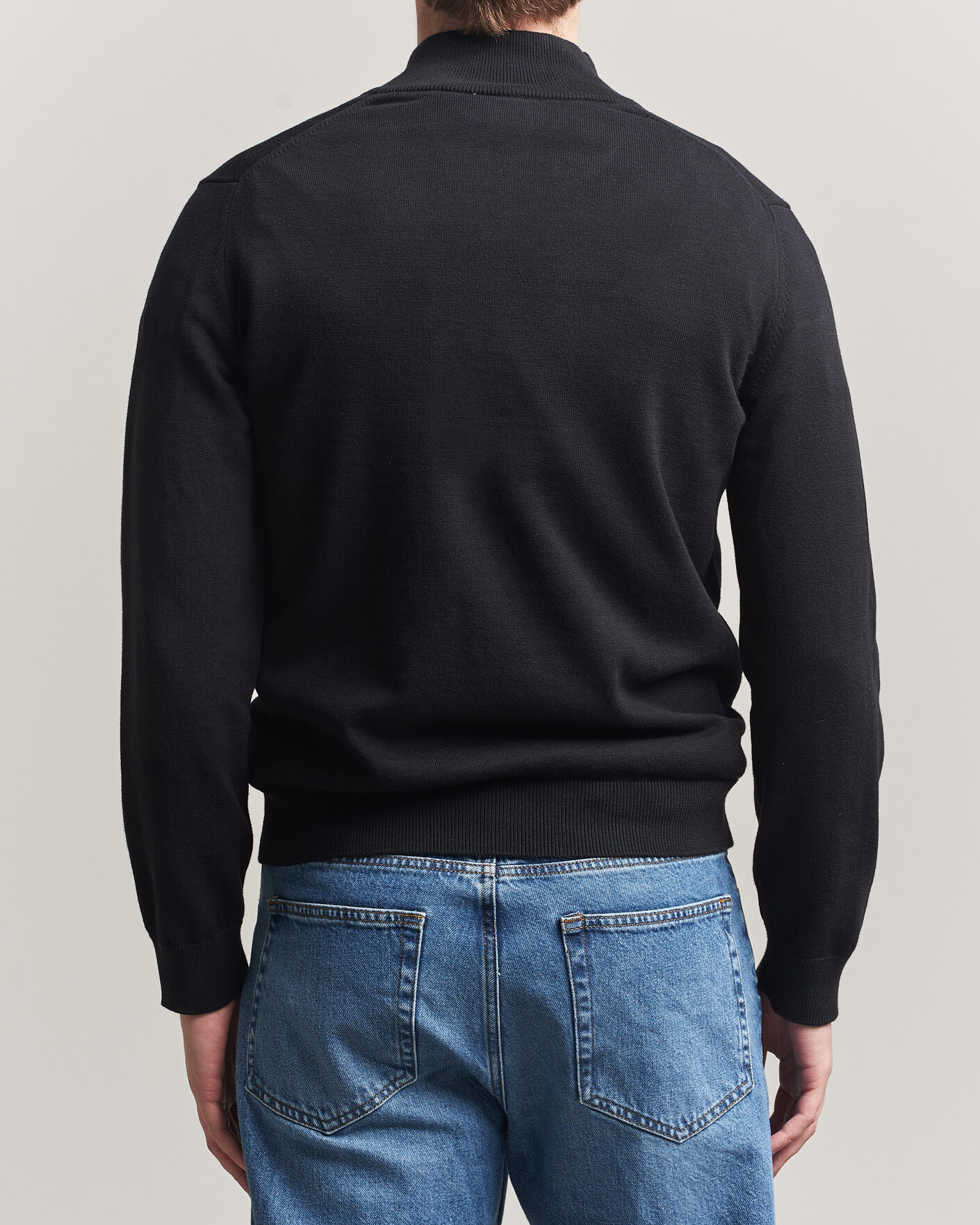 Uomini | Maglieria | Lacoste | Cotton Knitted Half Zip Black