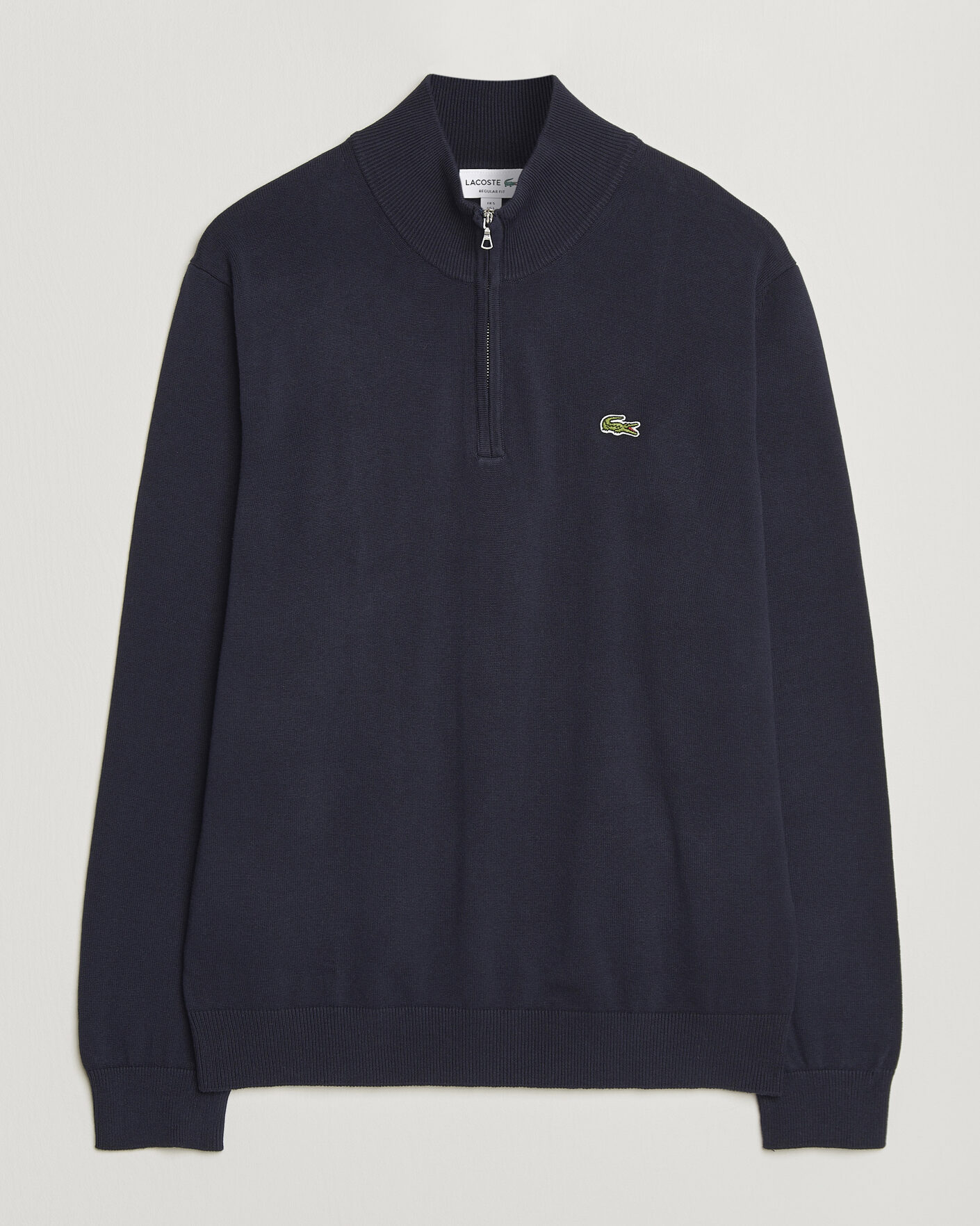 Uomini | Maglieria | Lacoste | Cotton Knitted Half Zip Navy Blue