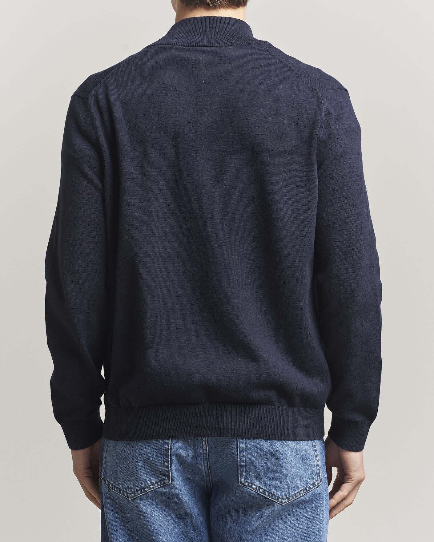 Uomini | Maglieria | Lacoste | Cotton Knitted Full Zip Navy Blue