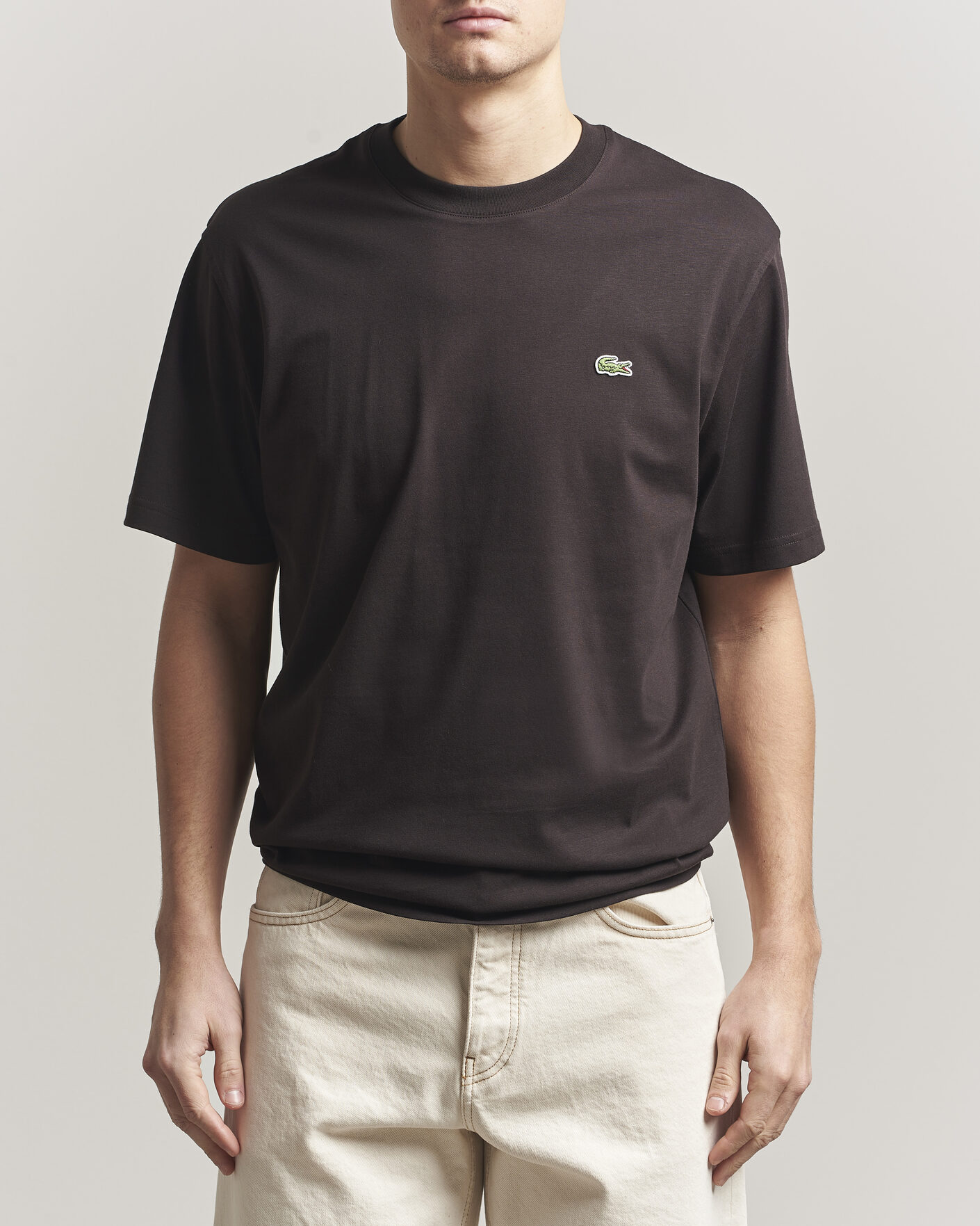 Uomini | T-shirt | Lacoste | Crew Neck T-Shirt Buffle Brown