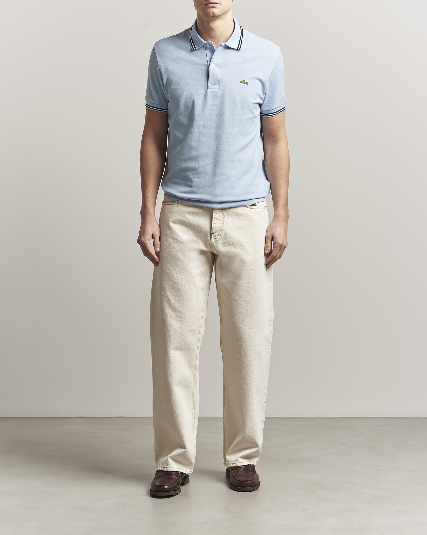 Uomini | Polo | Lacoste | Original Tipped Polo Piké Chambray
