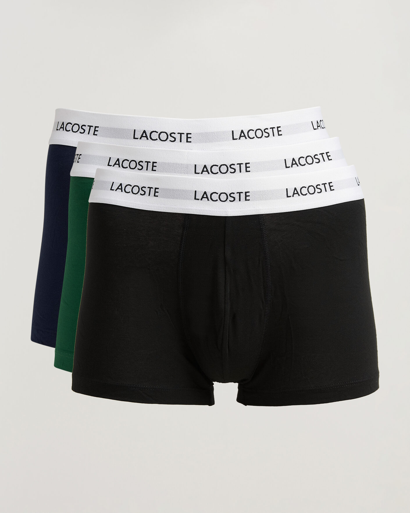 Uomini | Biancheria intima | Lacoste | 3-Pack Stretch Cotton Trunks Black/Green/Blue