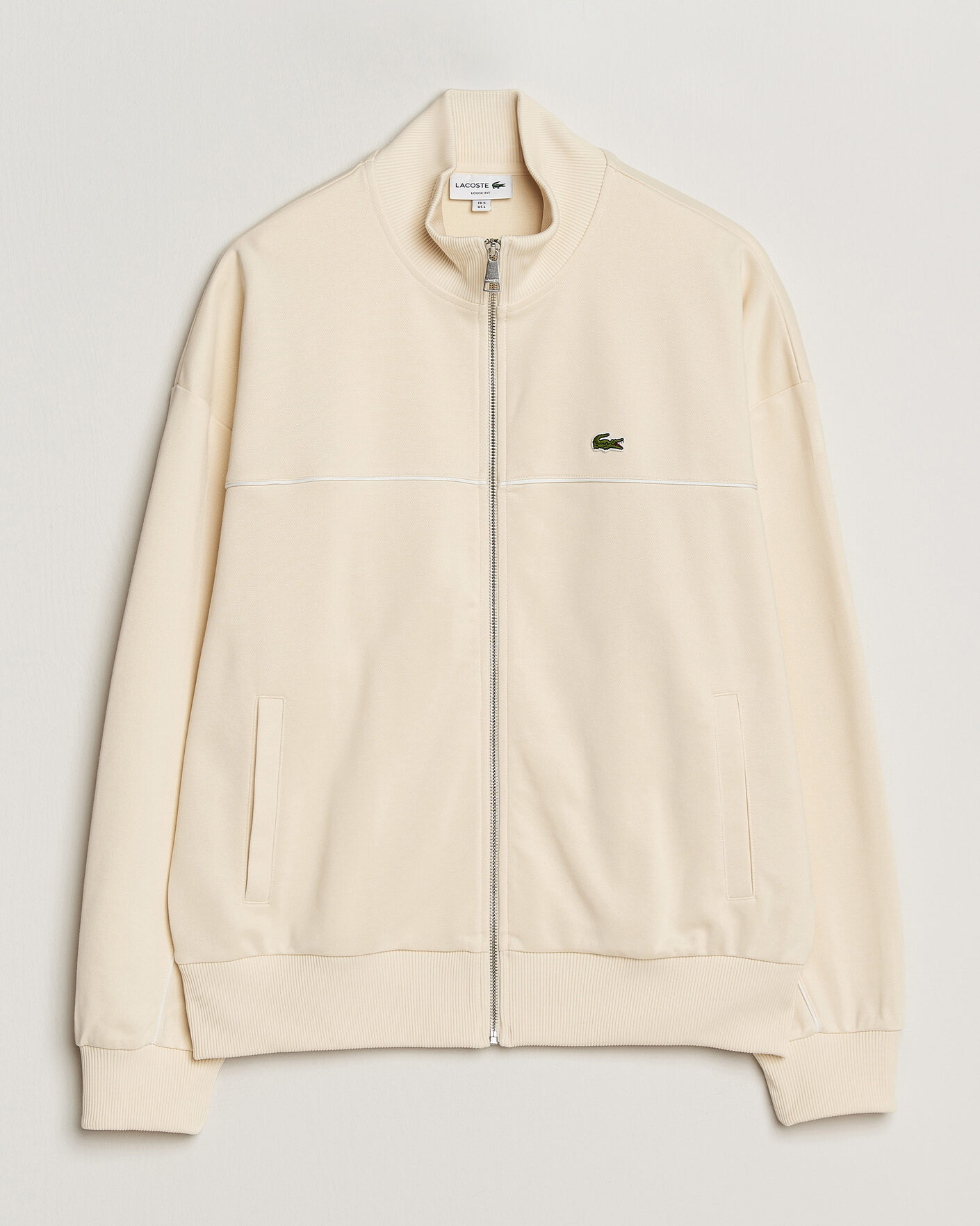 Uomini | Maglieria | Lacoste | Piqué Track Jacket Naturel Clair