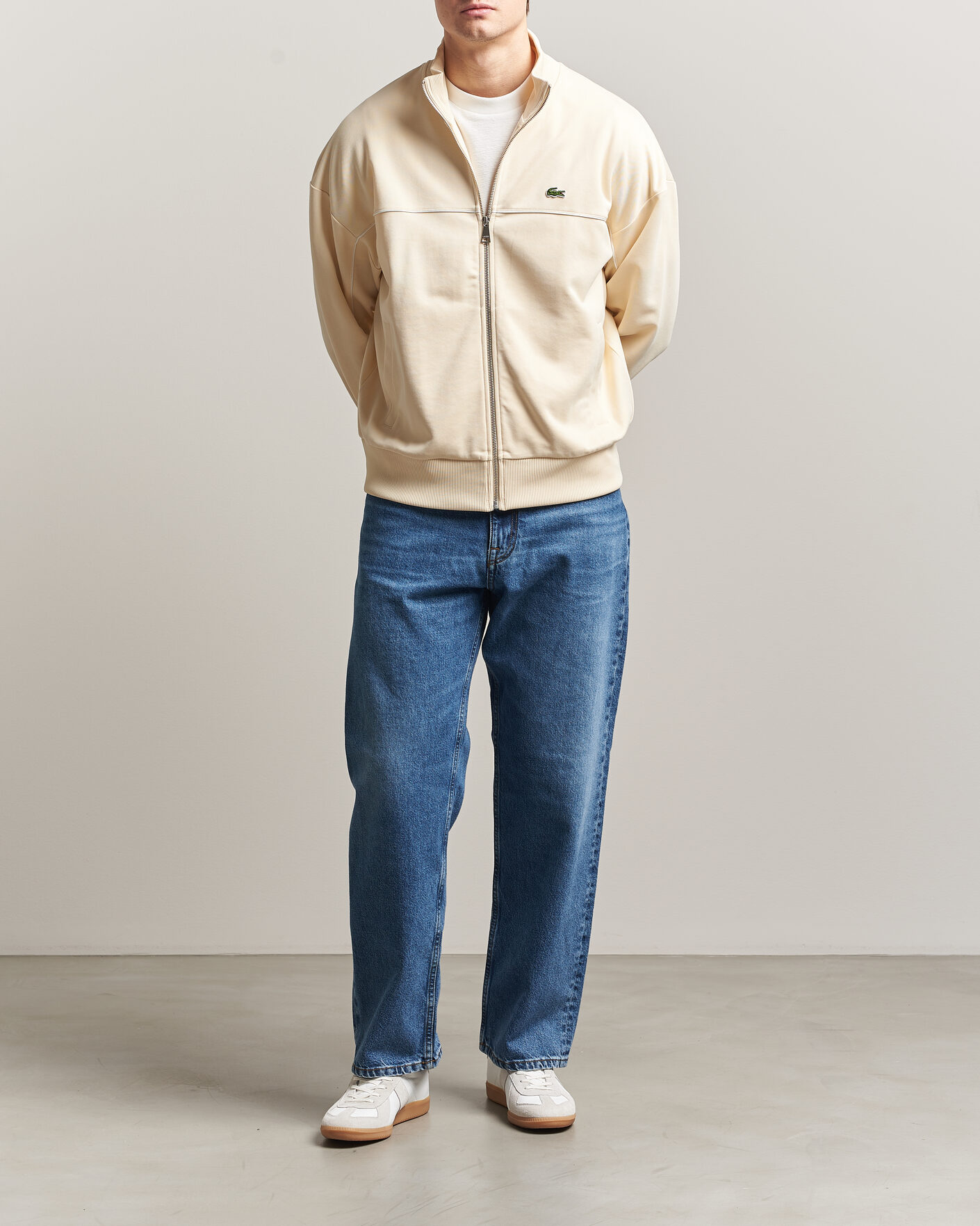 Uomini | Maglieria | Lacoste | Piqué Track Jacket Naturel Clair