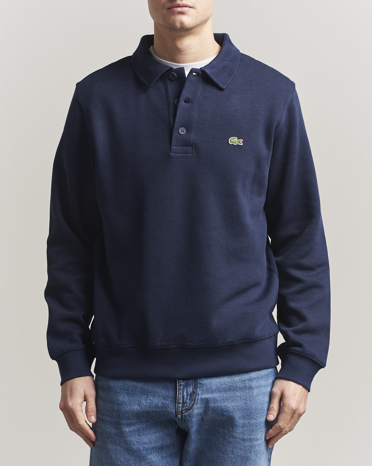Uomini | Maglieria | Lacoste | Polo Sweater Navy Blue
