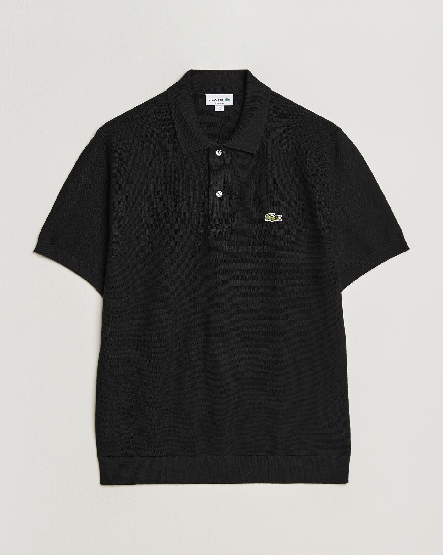 Uomini | Polo | Lacoste | Cotton Knitted Polo Black