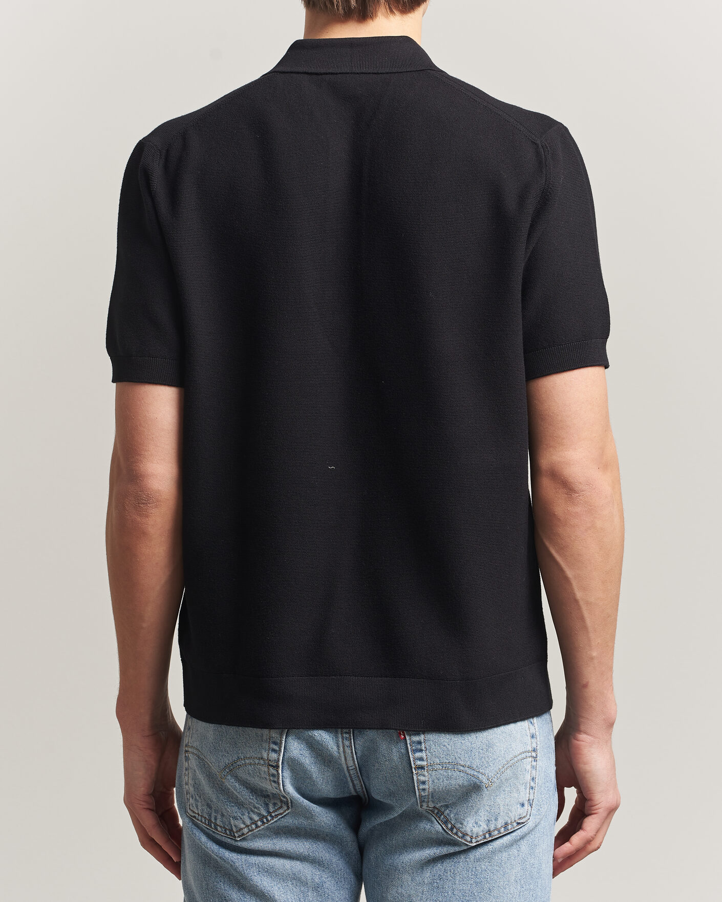 Uomini | Polo | Lacoste | Cotton Knitted Polo Black